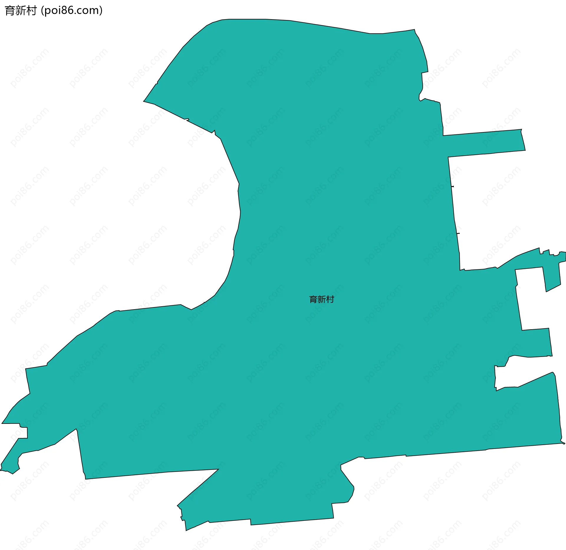 育新村边界地图