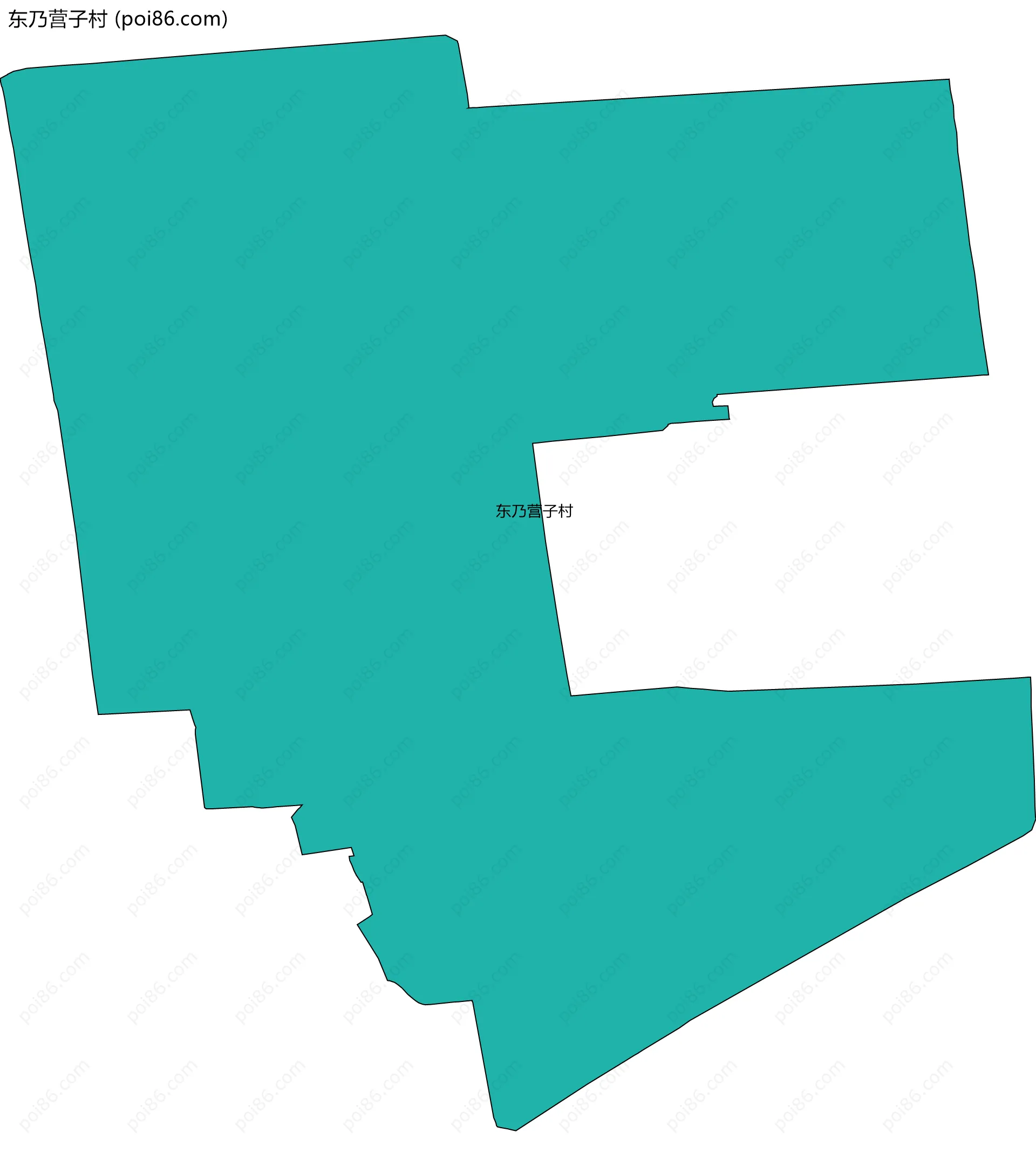 东乃营子村边界地图