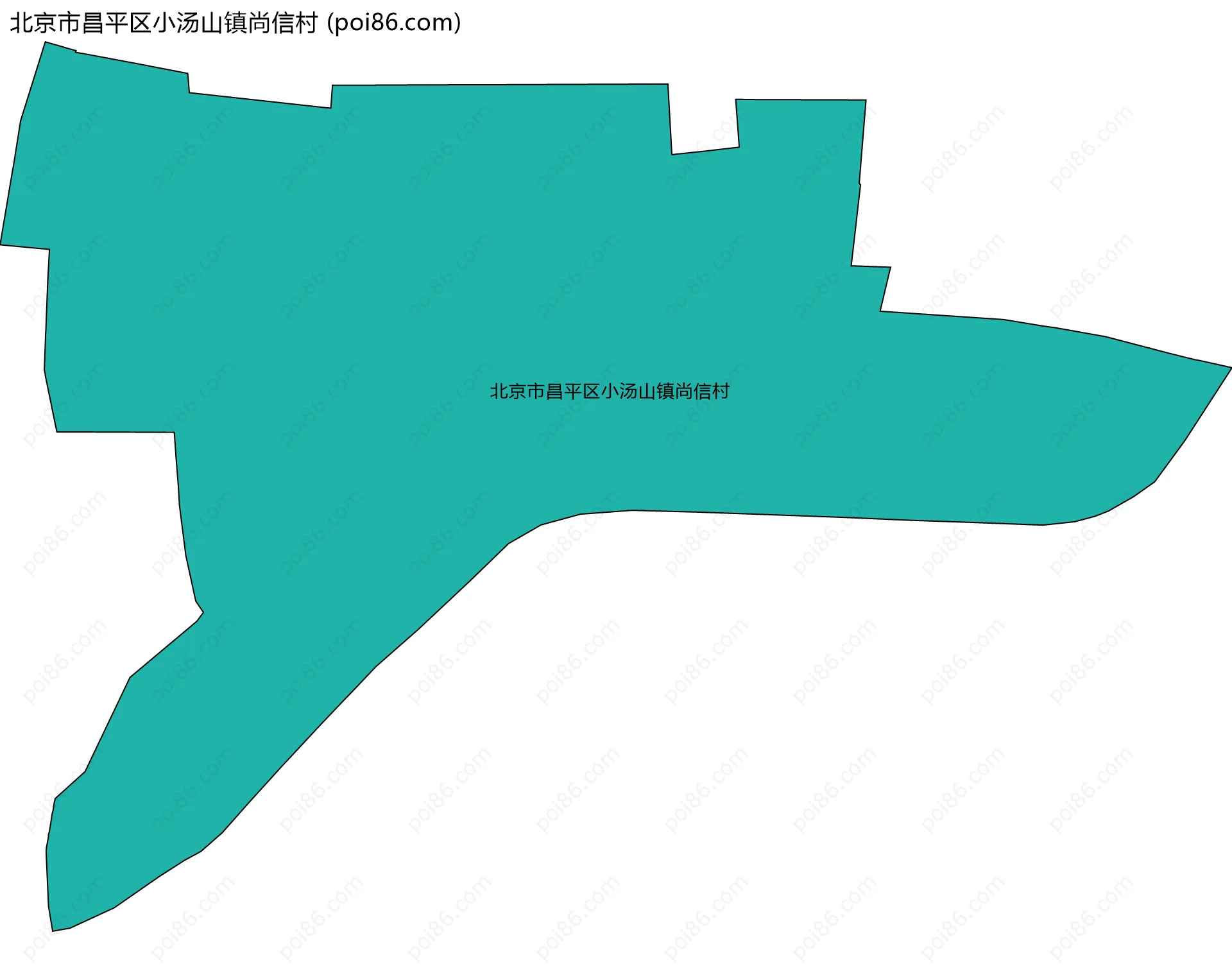 北京市昌平区小汤山镇尚信村边界地图