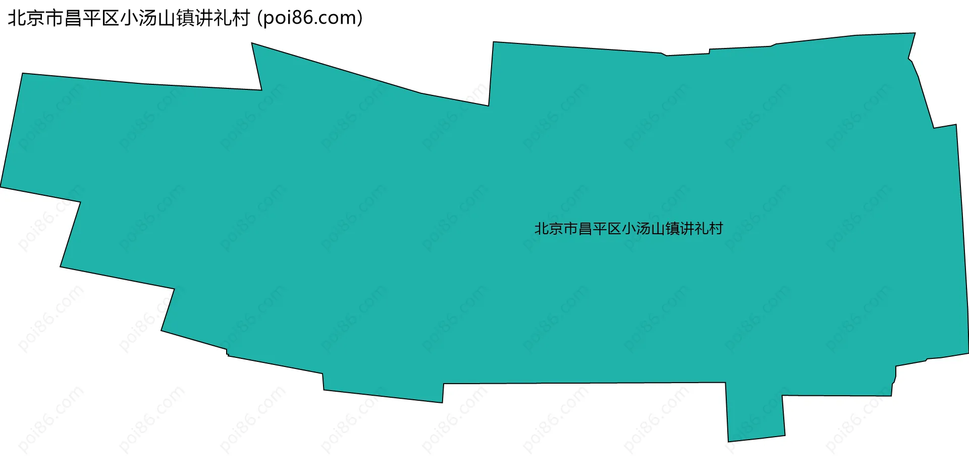 北京市昌平区小汤山镇讲礼村边界地图