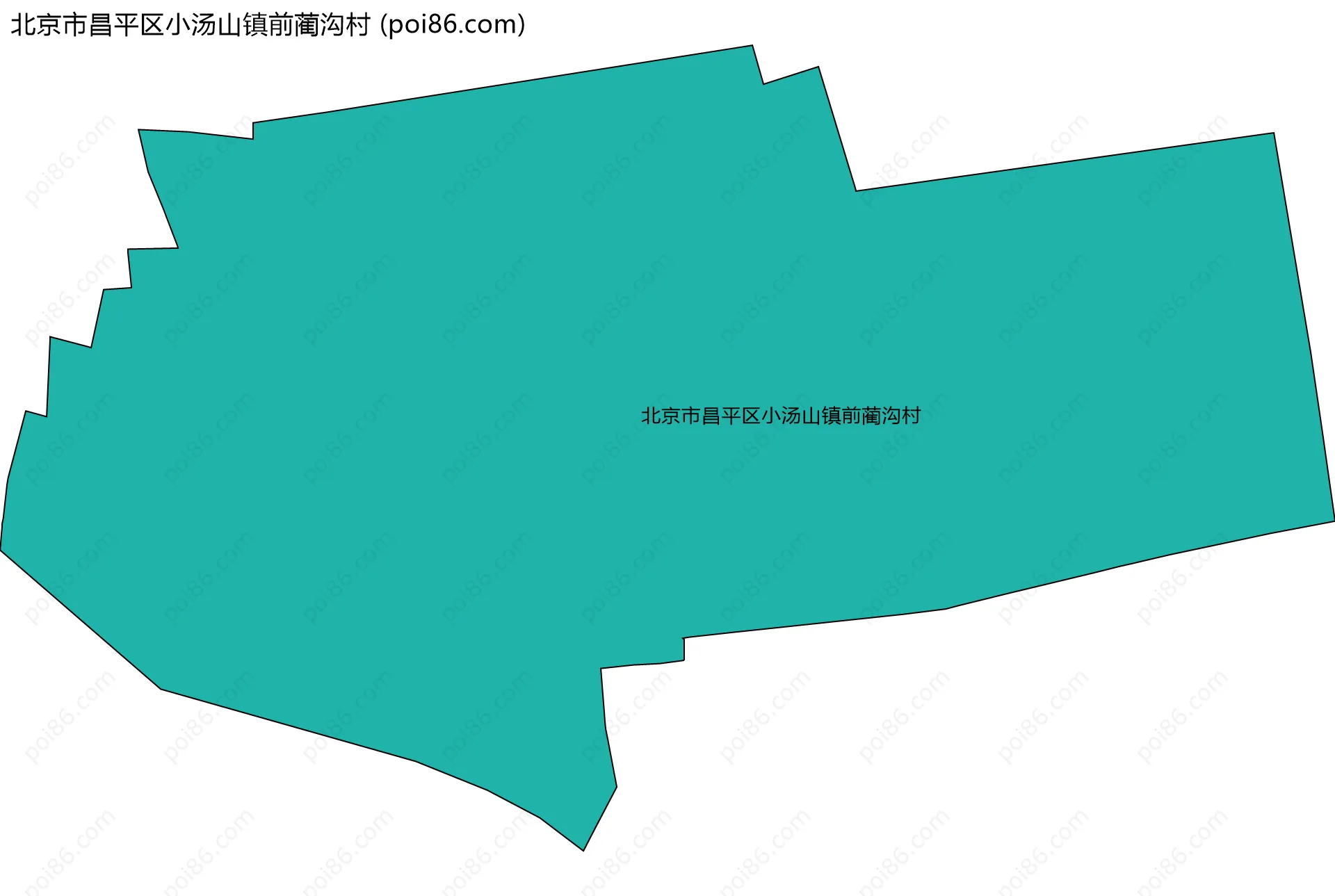 北京市昌平区小汤山镇前蔺沟村边界地图