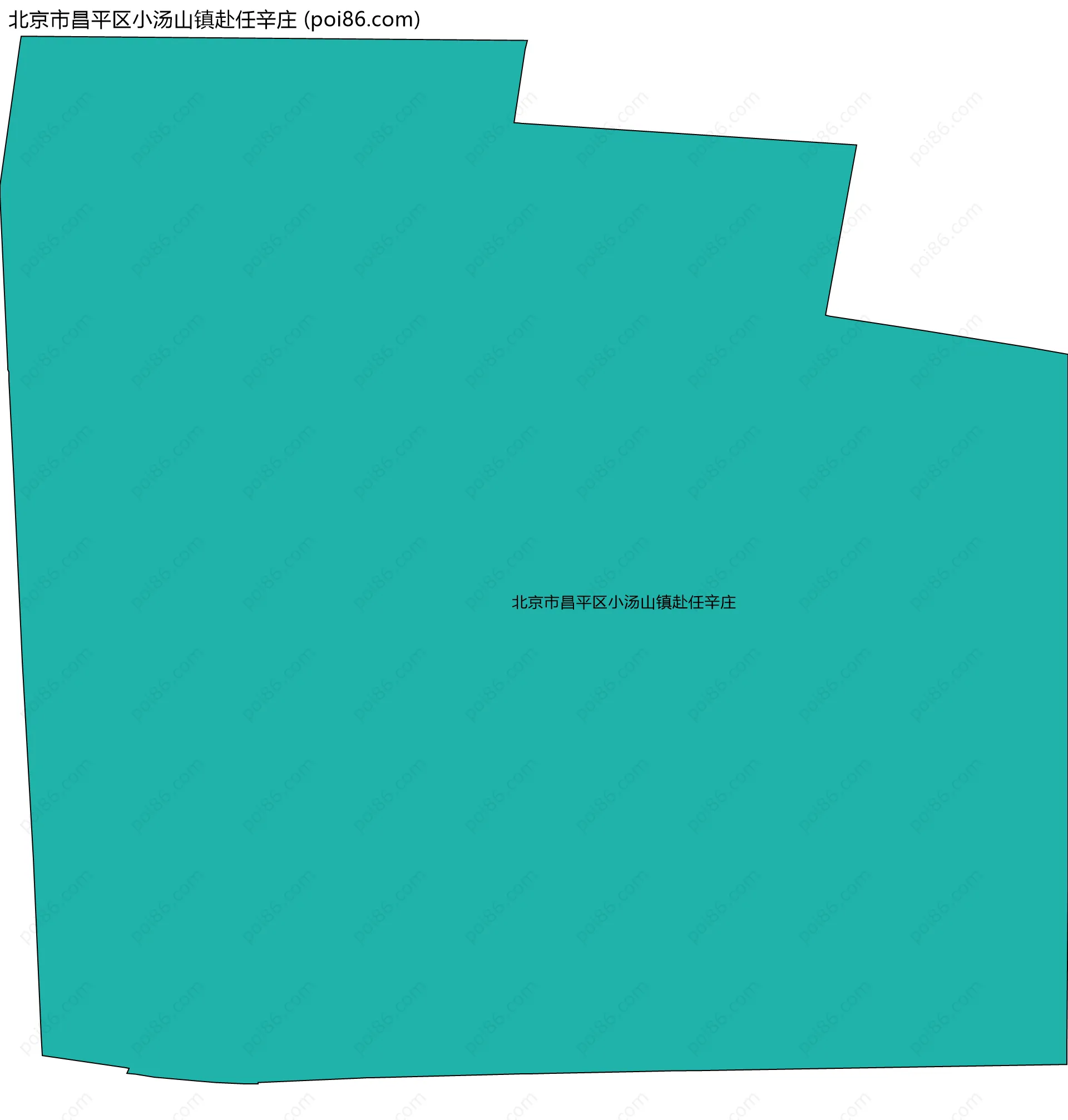 北京市昌平区小汤山镇赴任辛庄边界地图