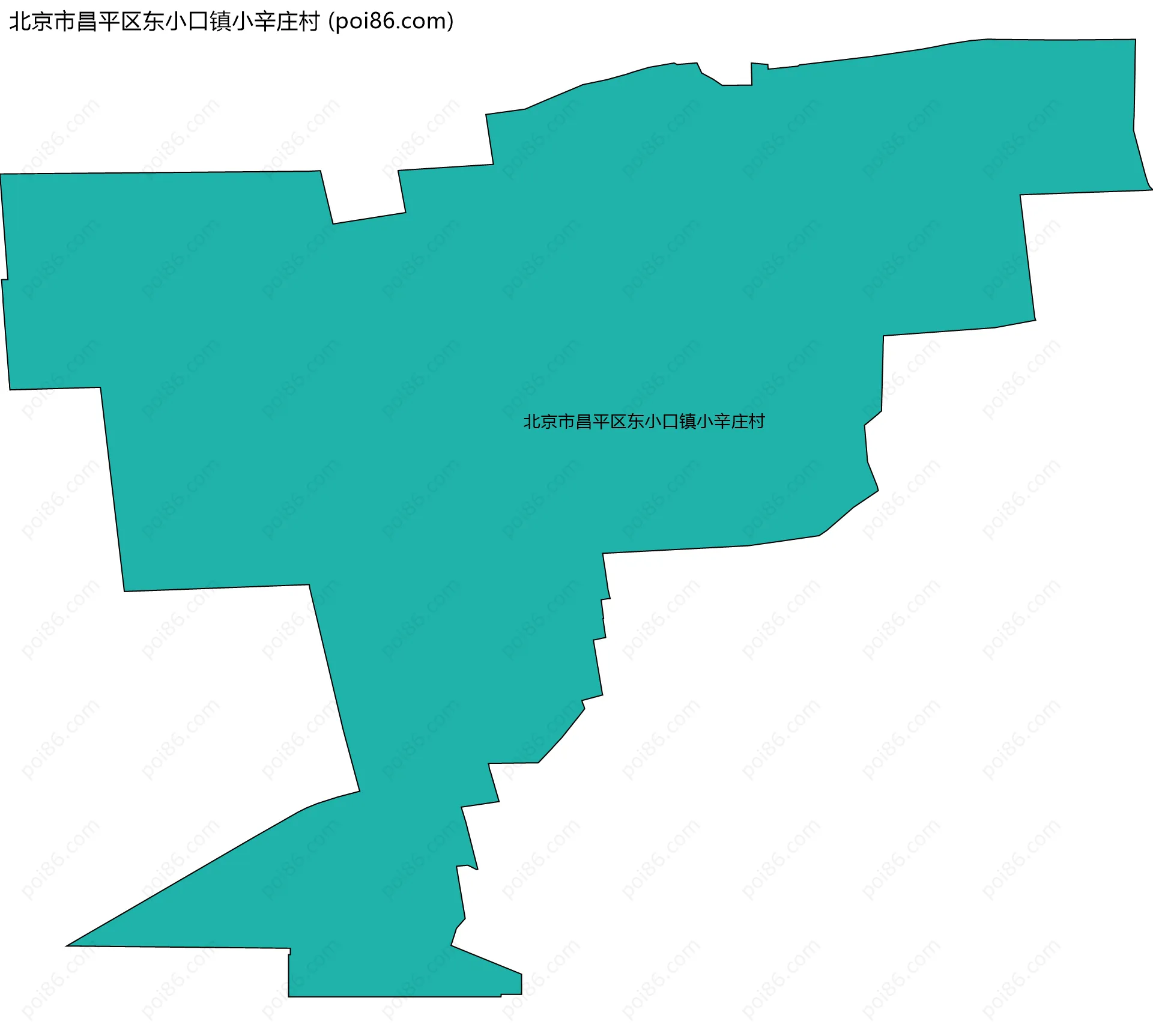 北京市昌平区东小口镇小辛庄村边界地图