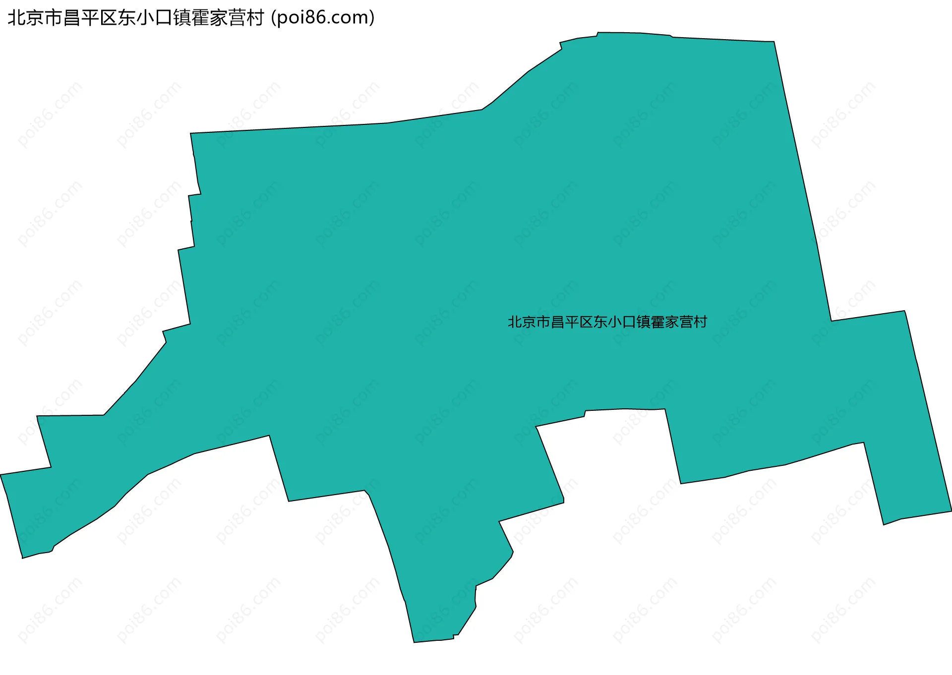 北京市昌平区东小口镇霍家营村边界地图