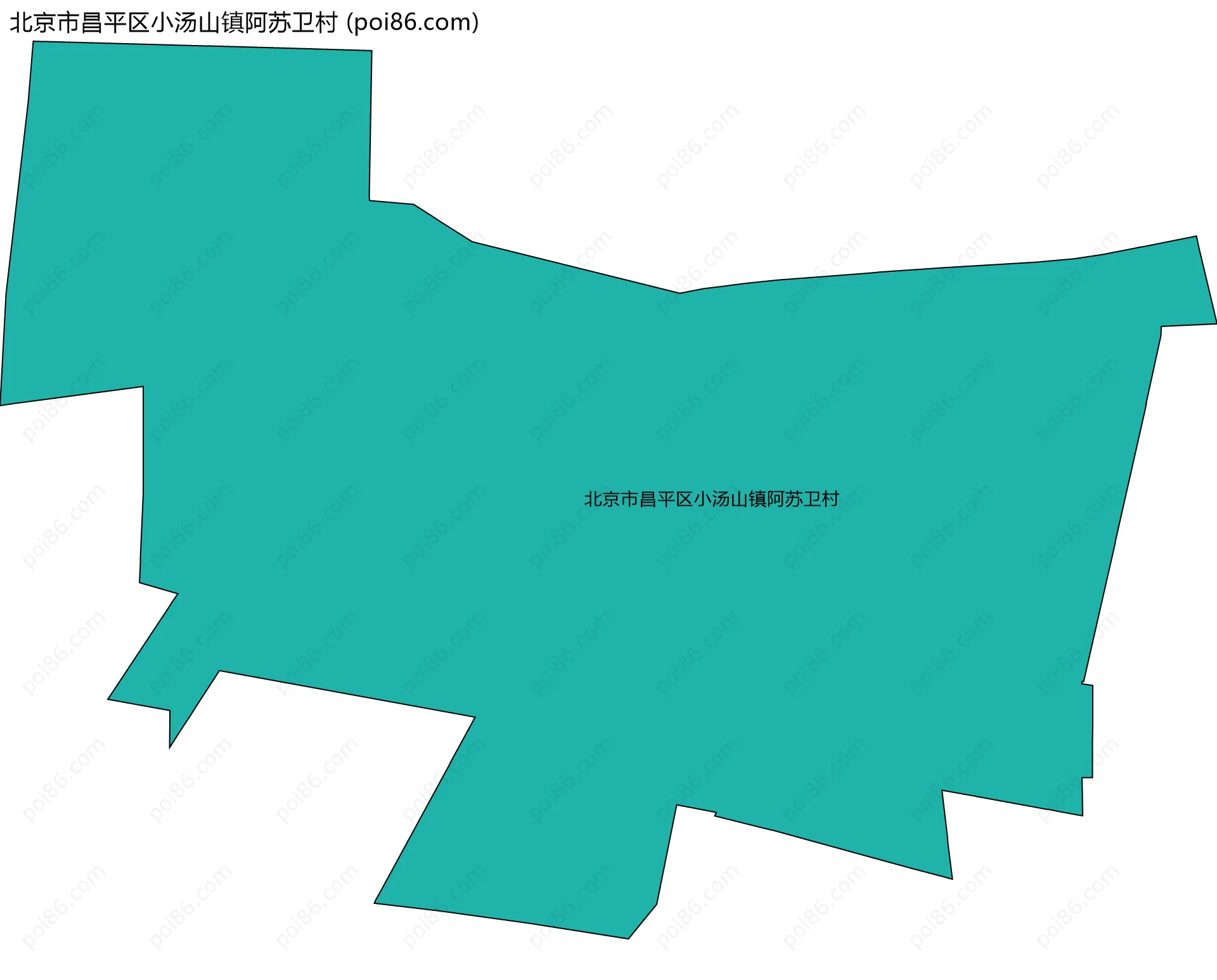 北京市昌平区小汤山镇阿苏卫村边界地图