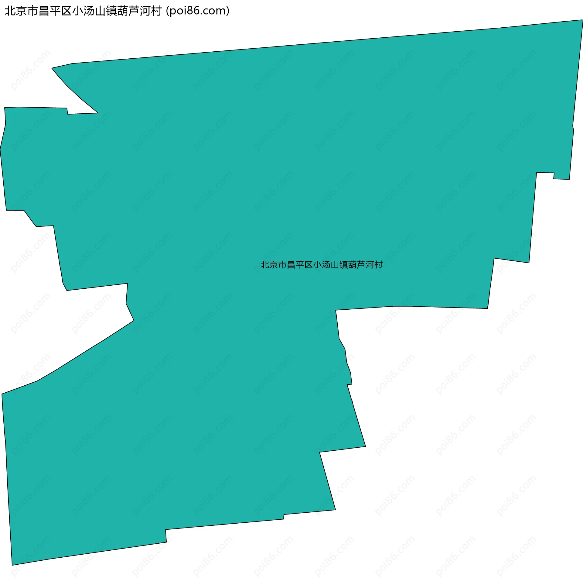 北京市昌平区小汤山镇葫芦河村边界地图