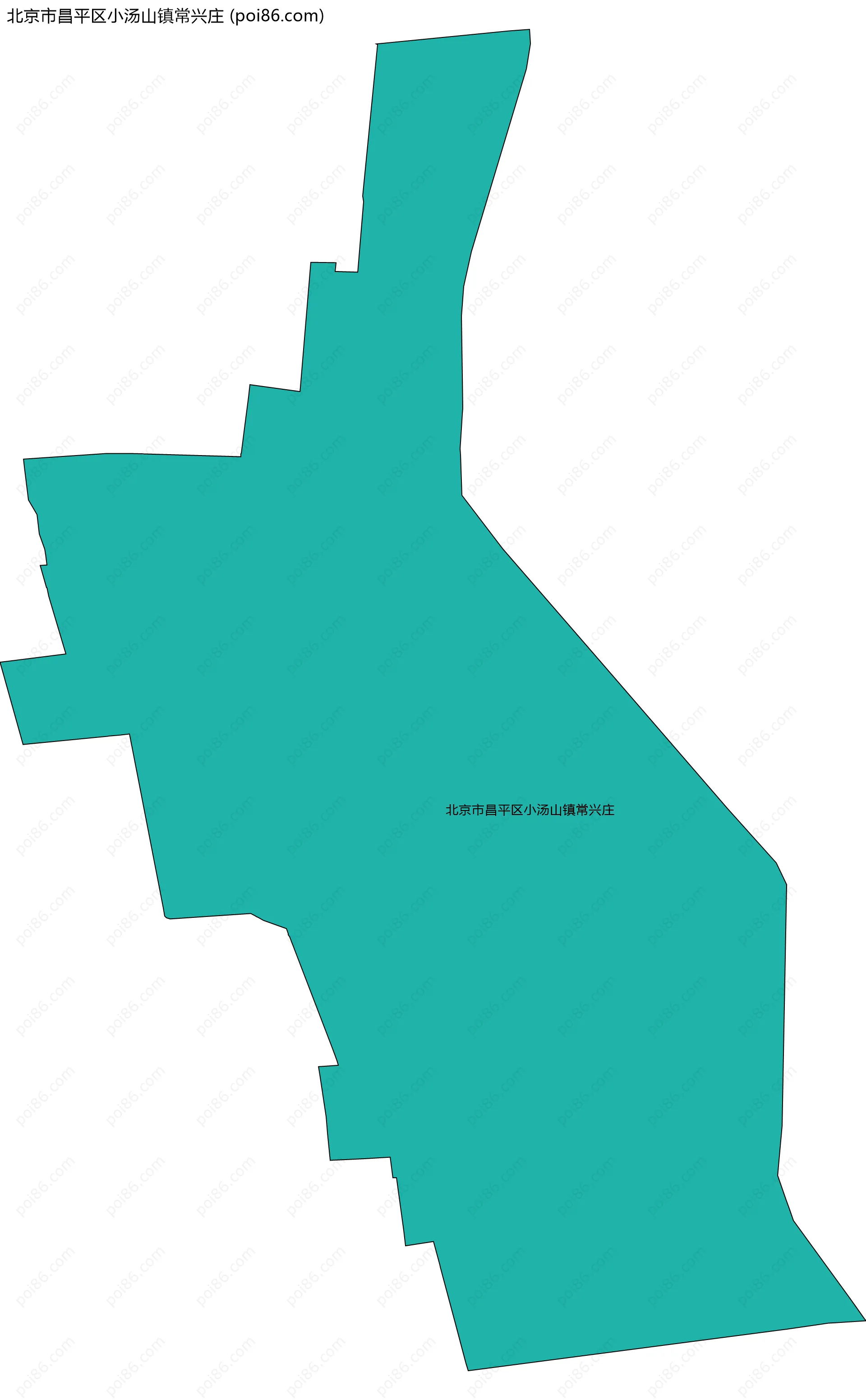 北京市昌平区小汤山镇常兴庄边界地图