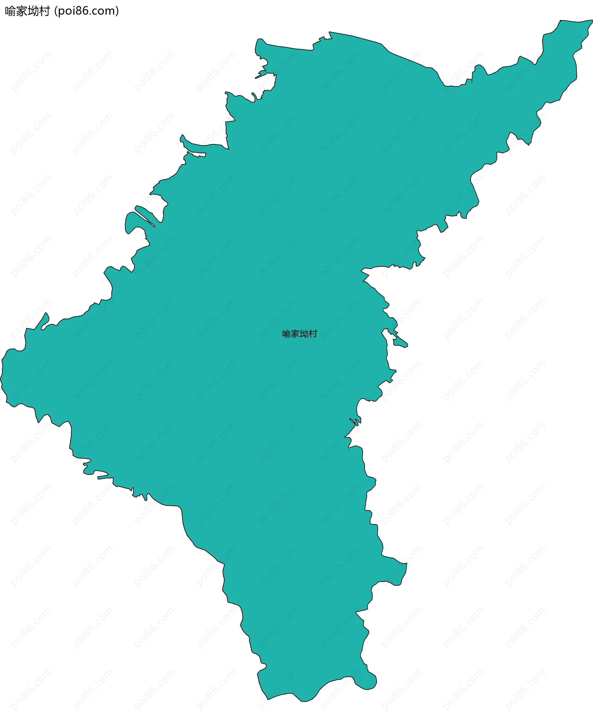 喻家坳村边界地图