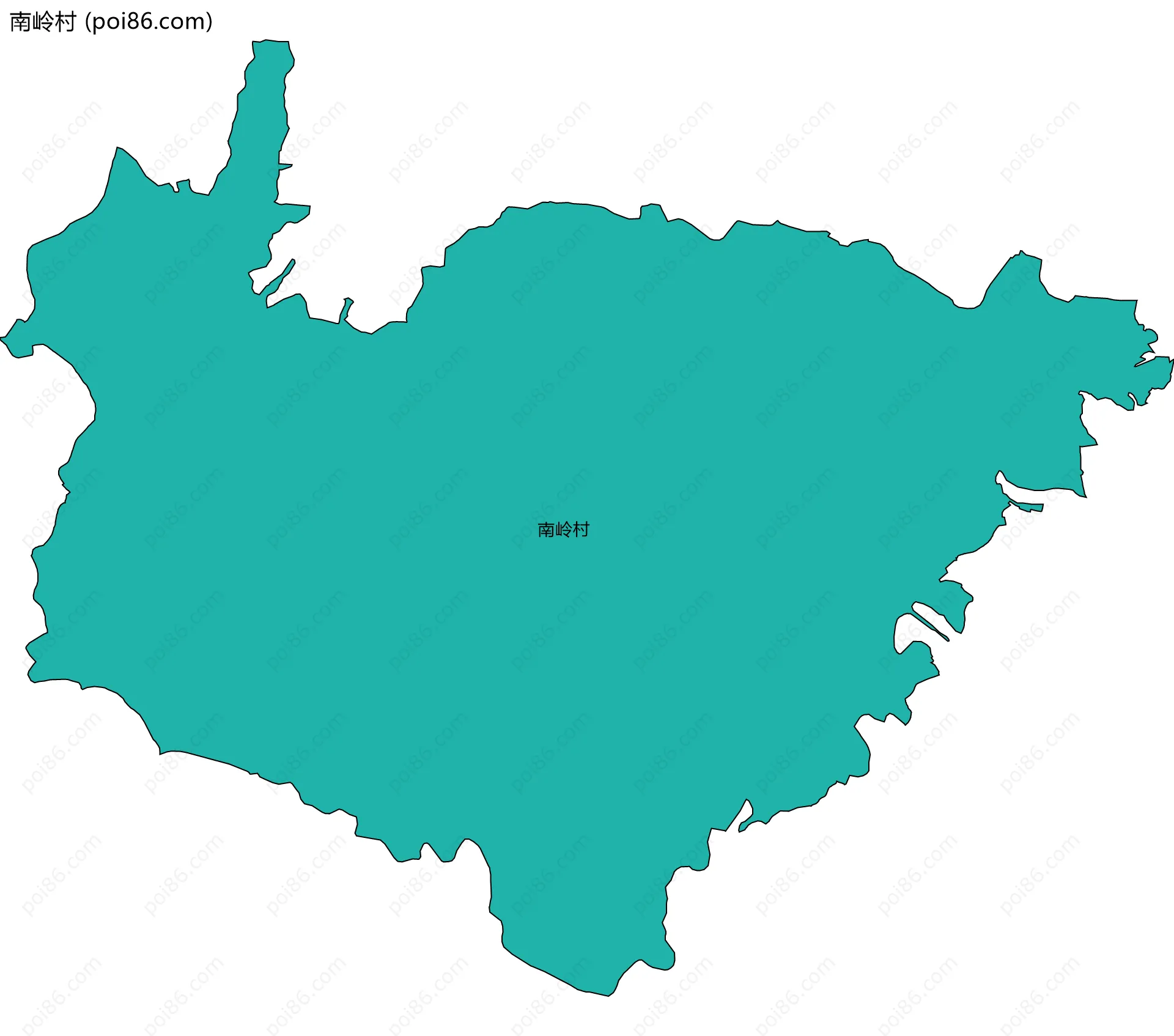 南岭村边界地图