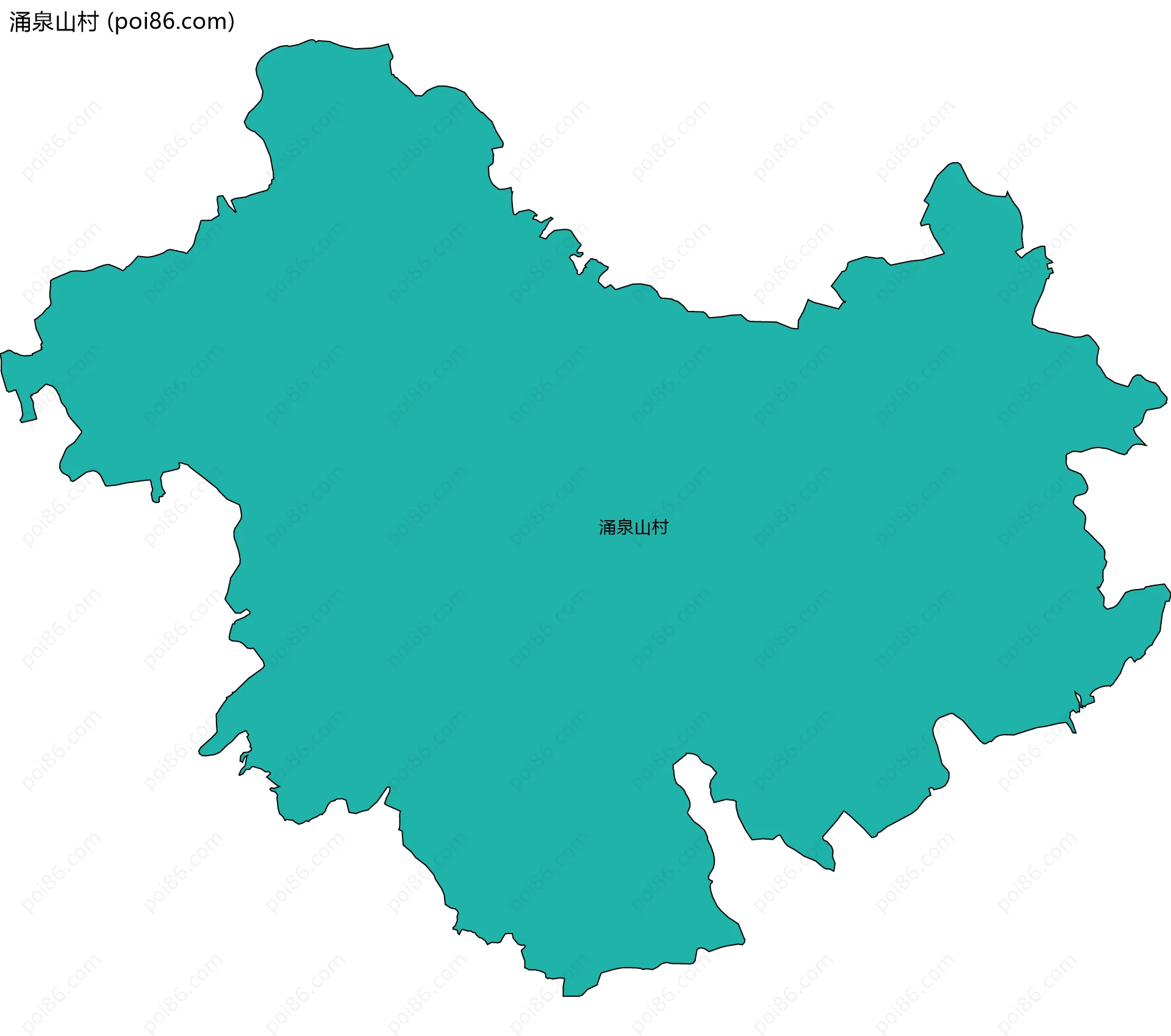 涌泉山村边界地图