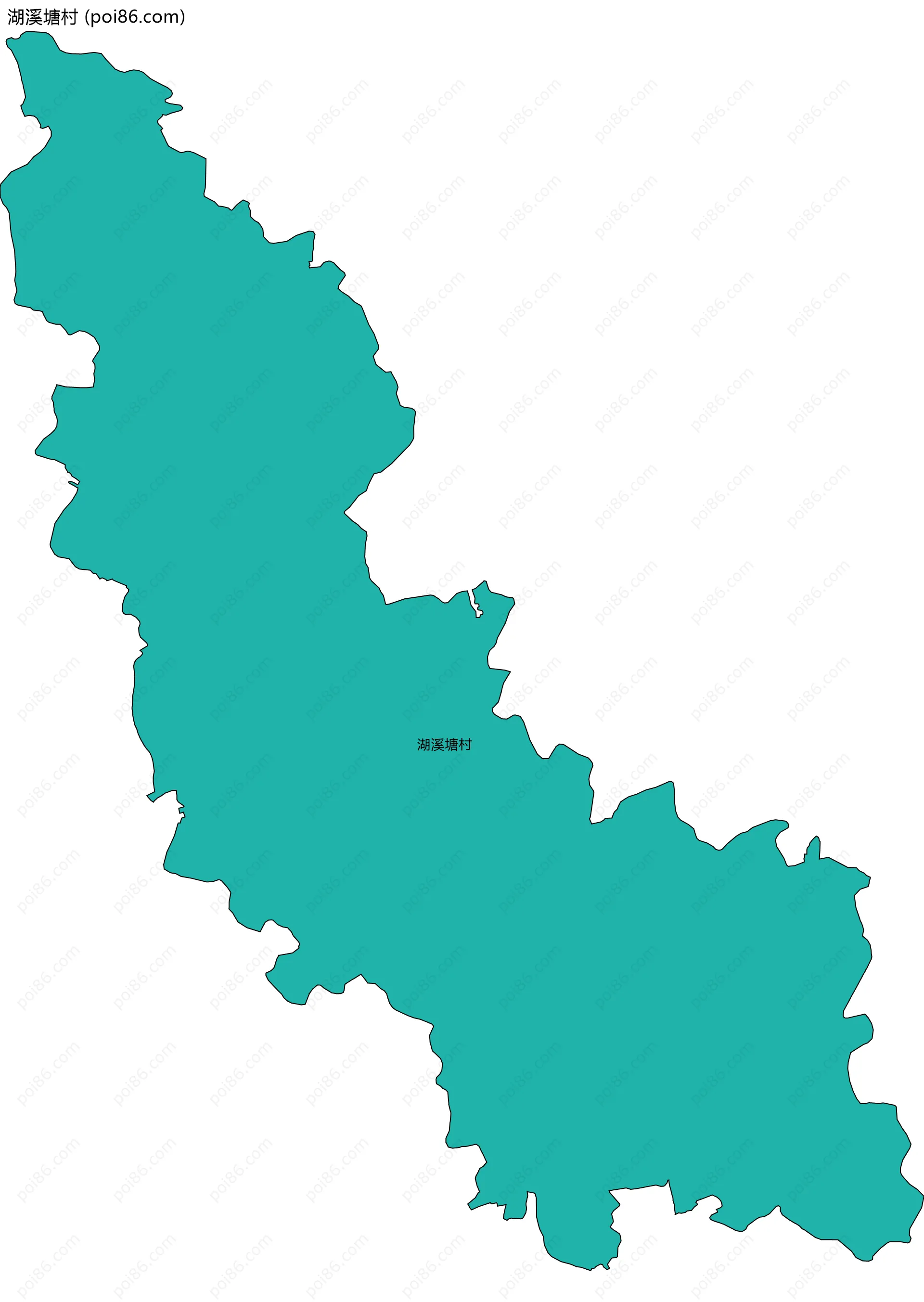 湖溪塘村边界地图