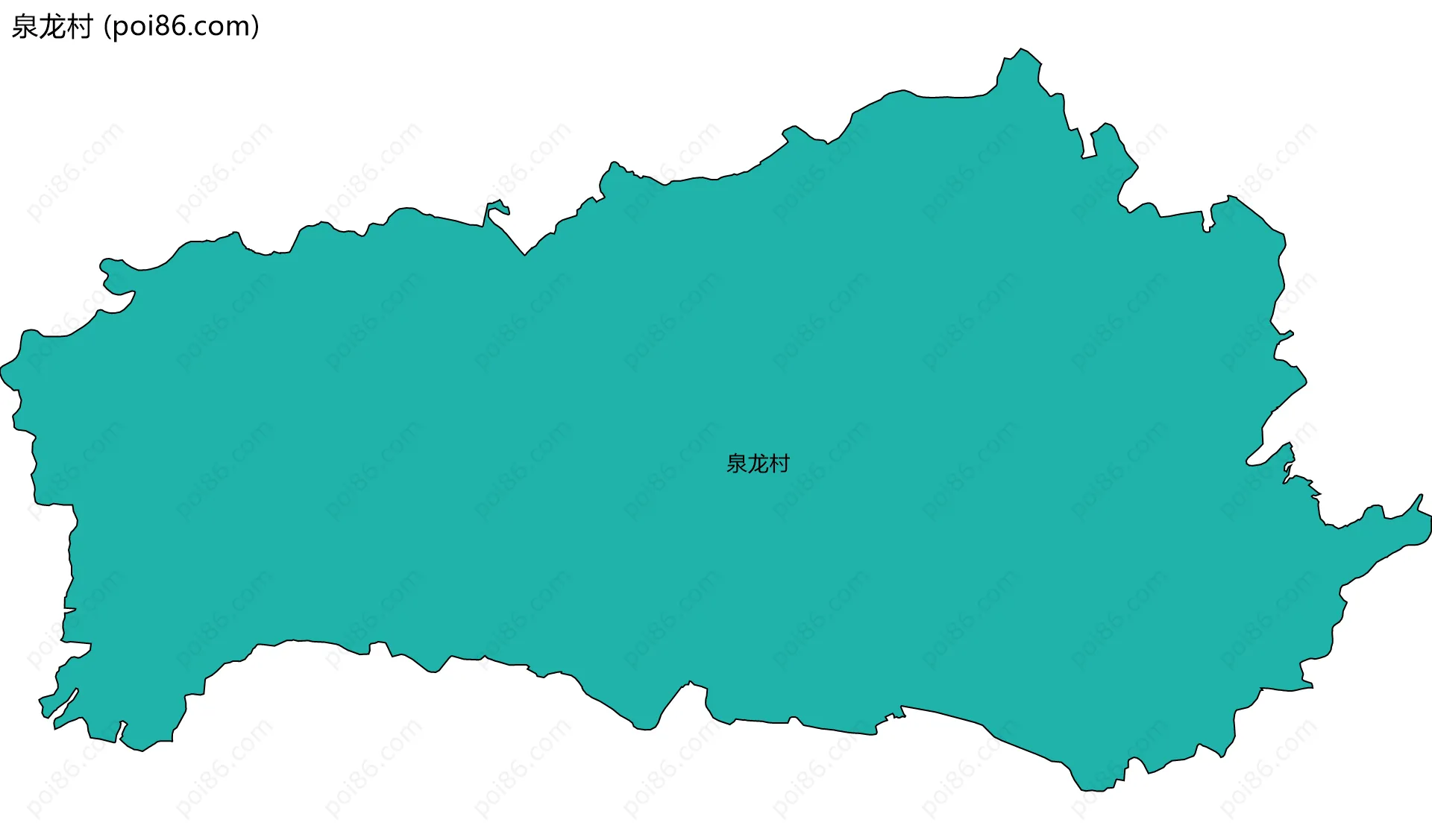 泉龙村边界地图