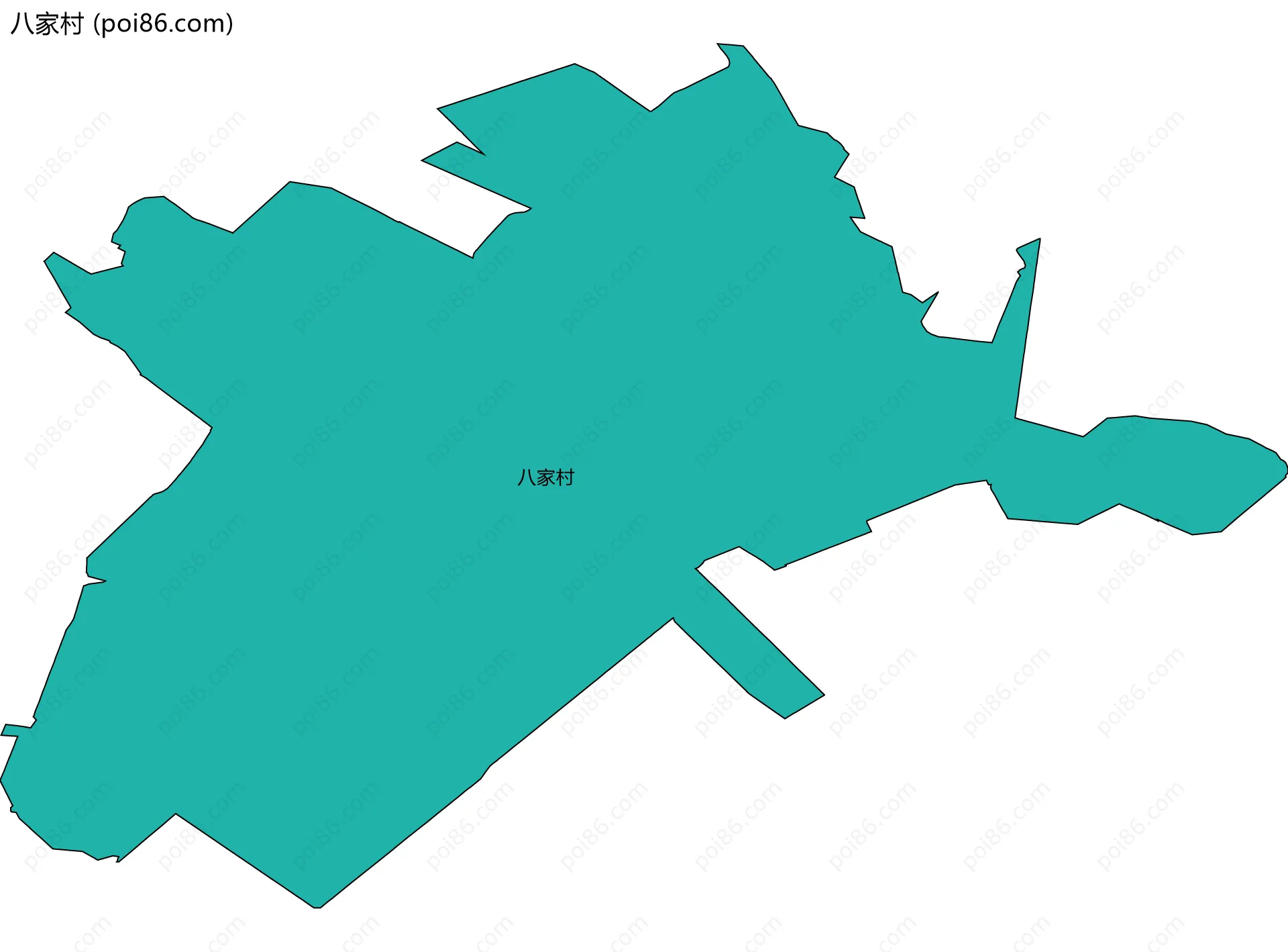 八家村边界地图
