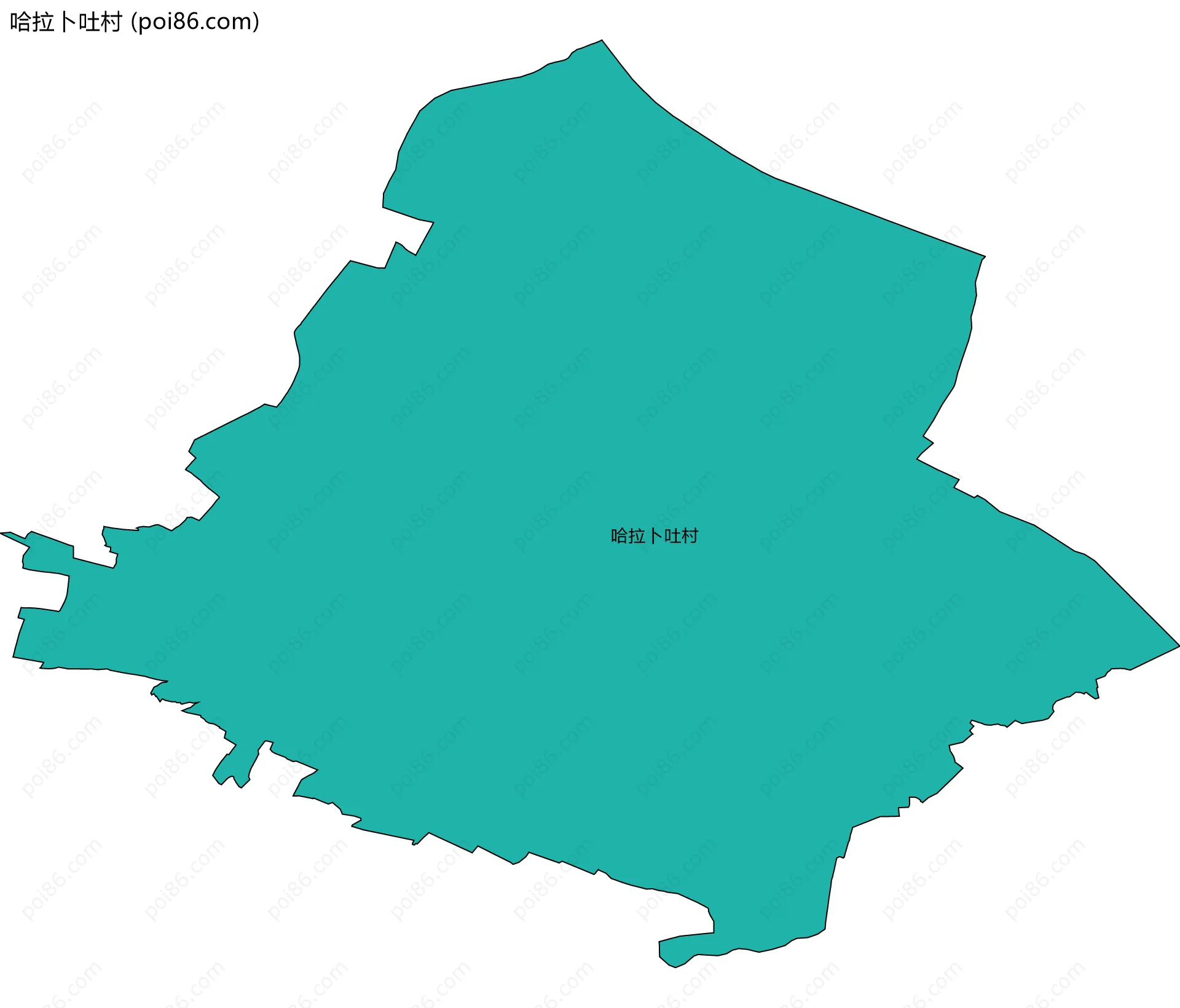 哈拉卜吐村边界地图