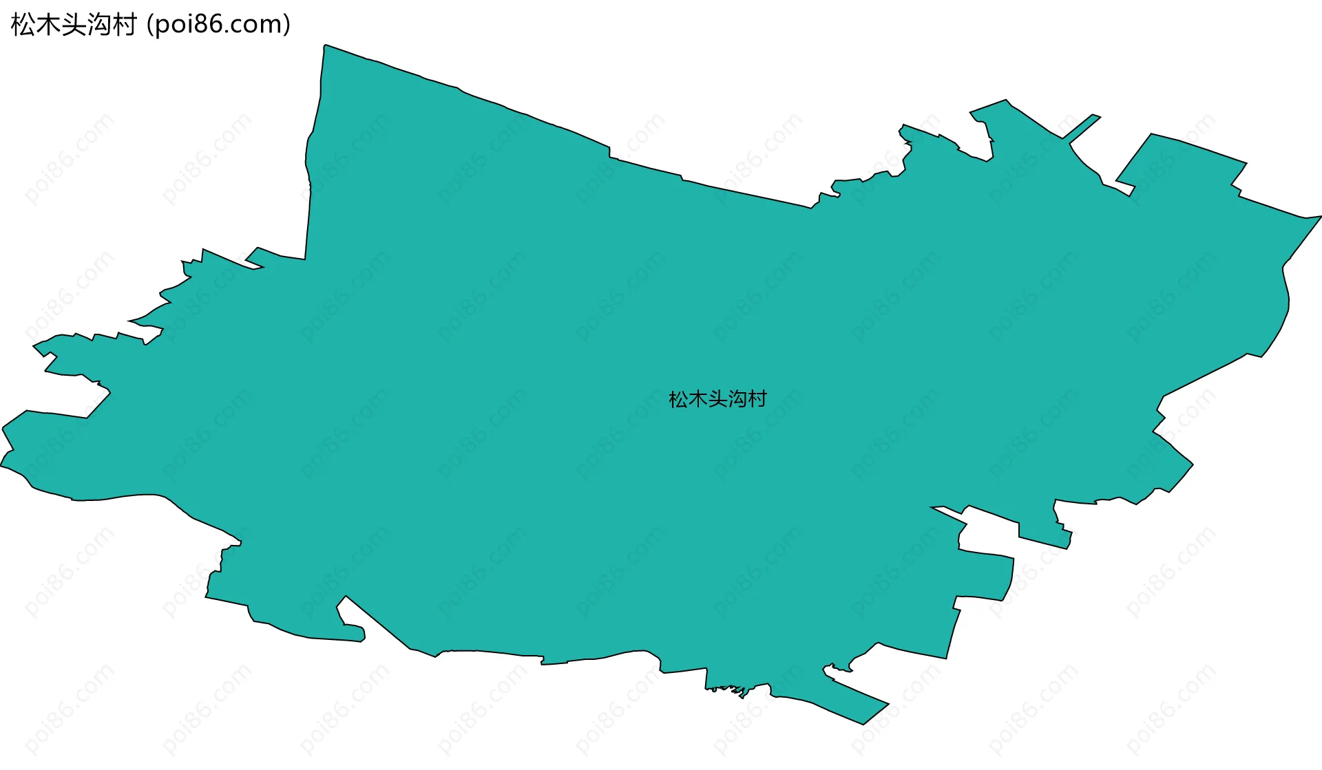 松木头沟村边界地图