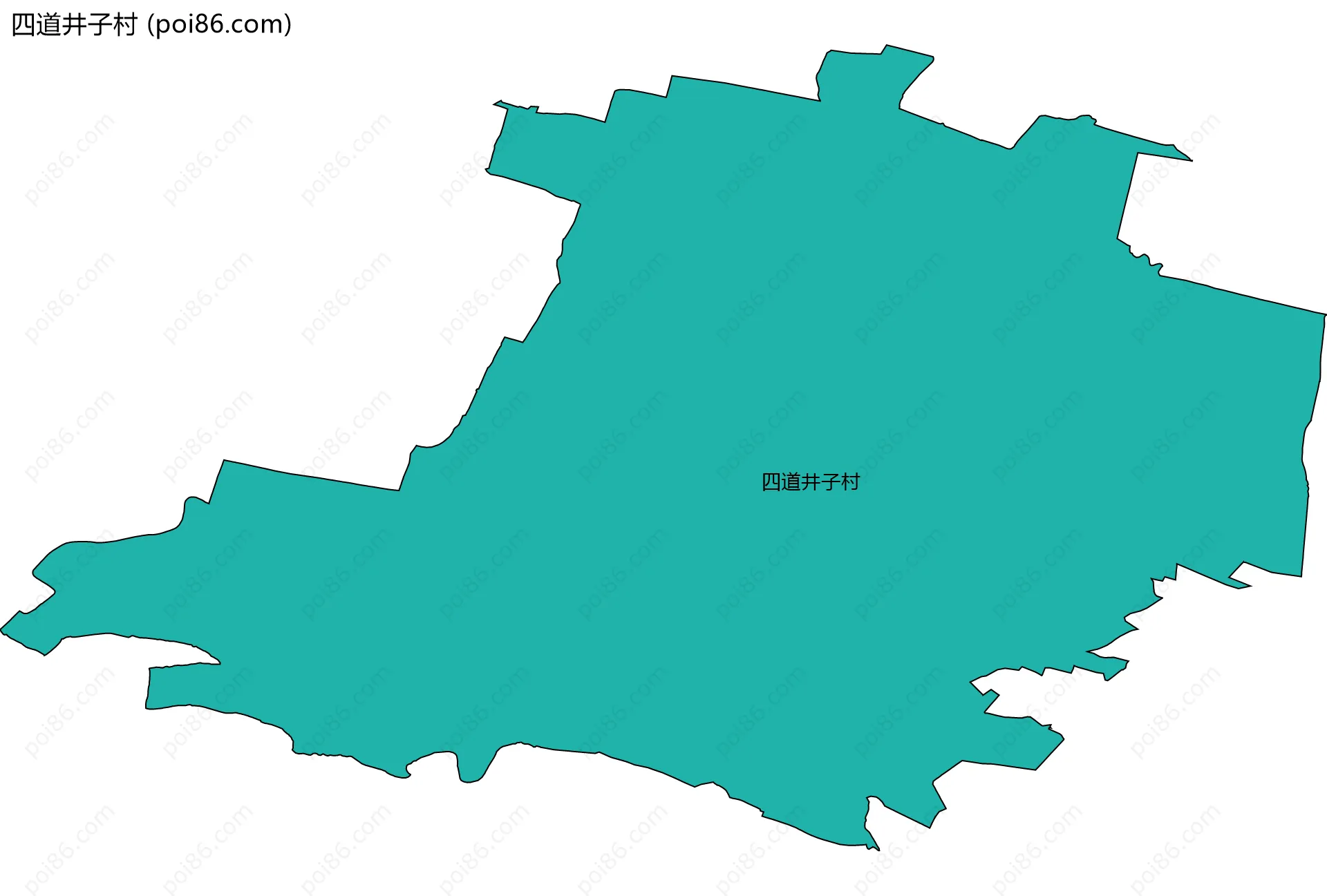 四道井子村边界地图
