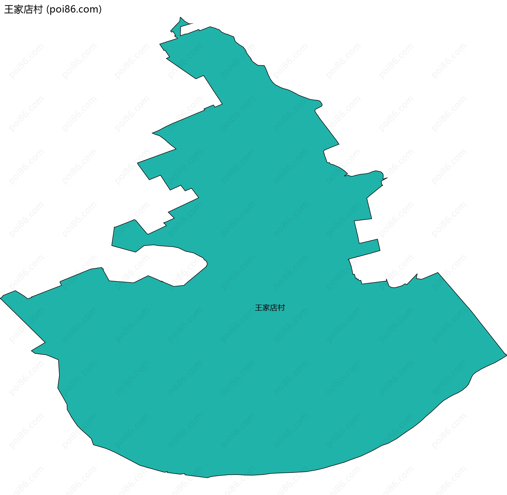 王家店村边界地图