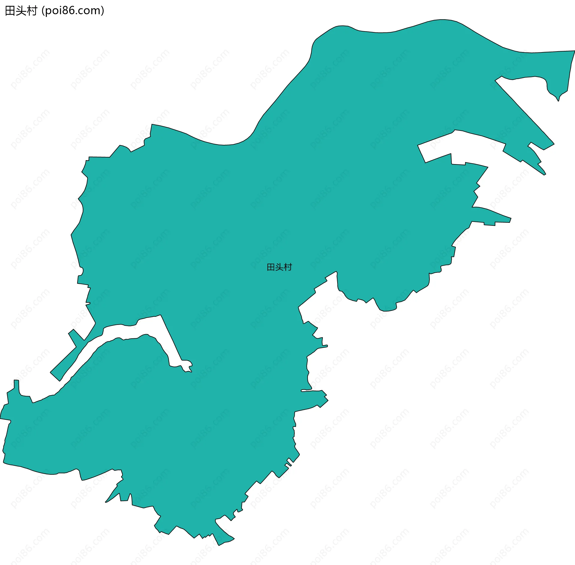 田头村边界地图