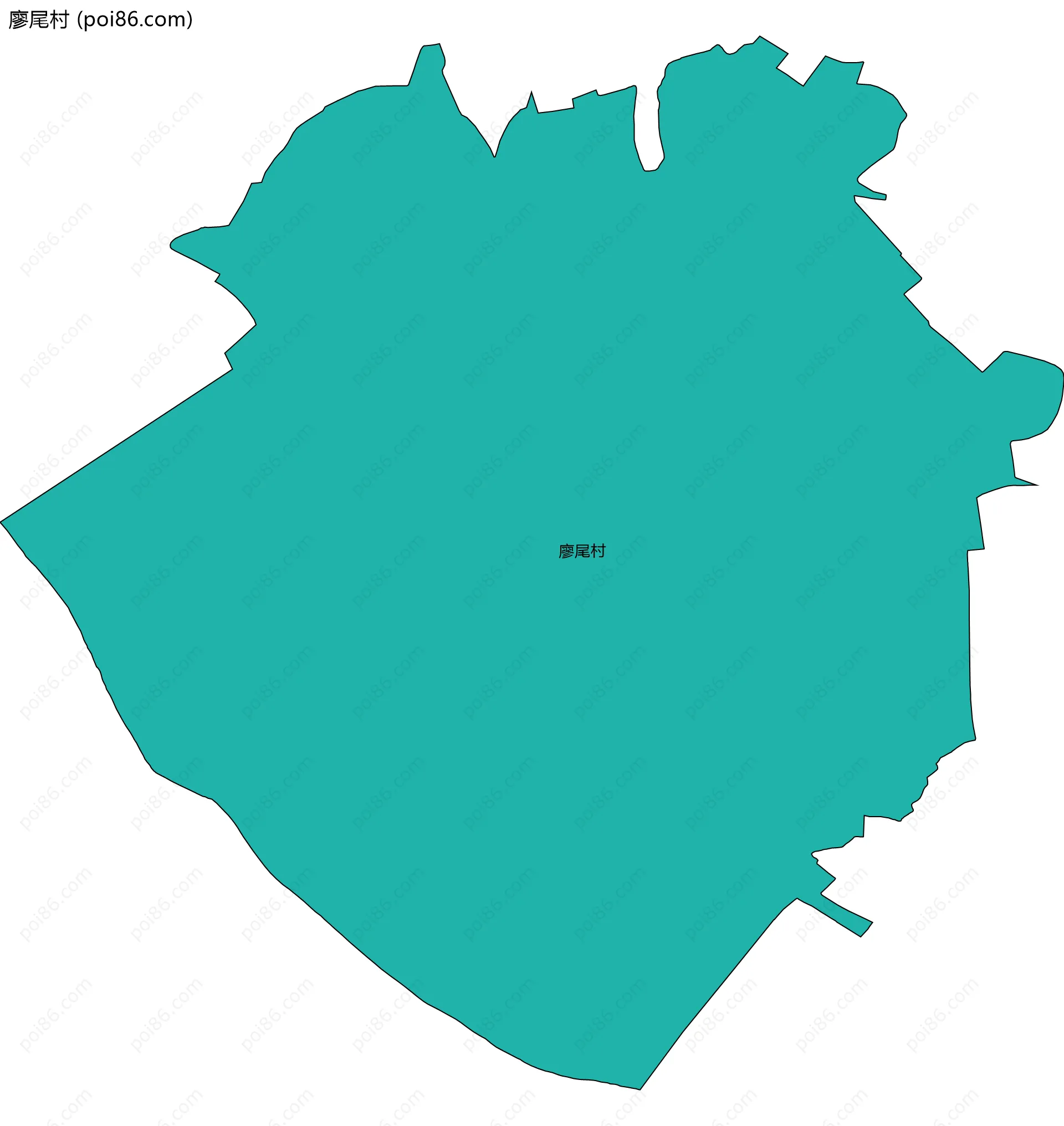 廖尾村边界地图