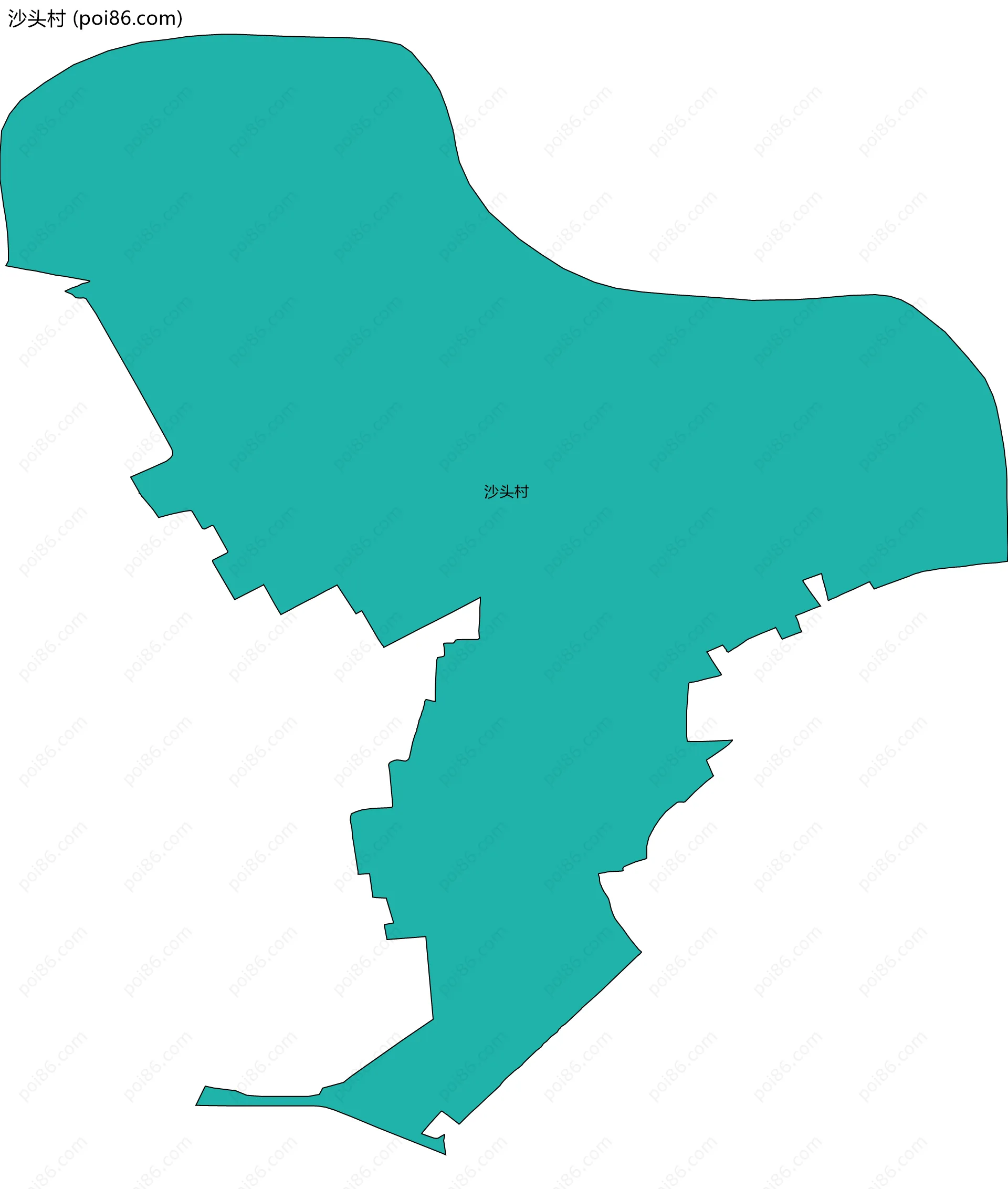 沙头村边界地图