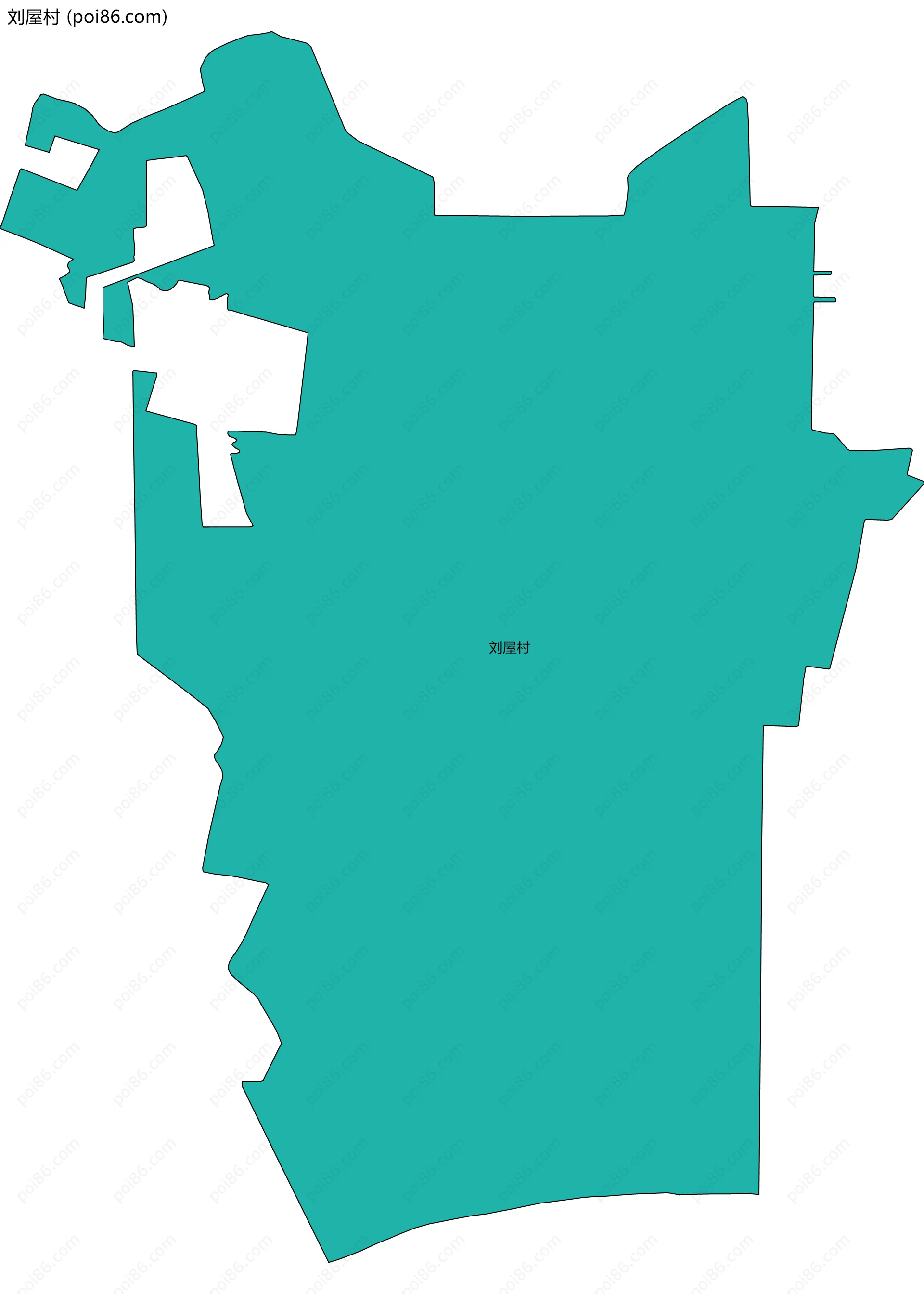 刘屋村边界地图