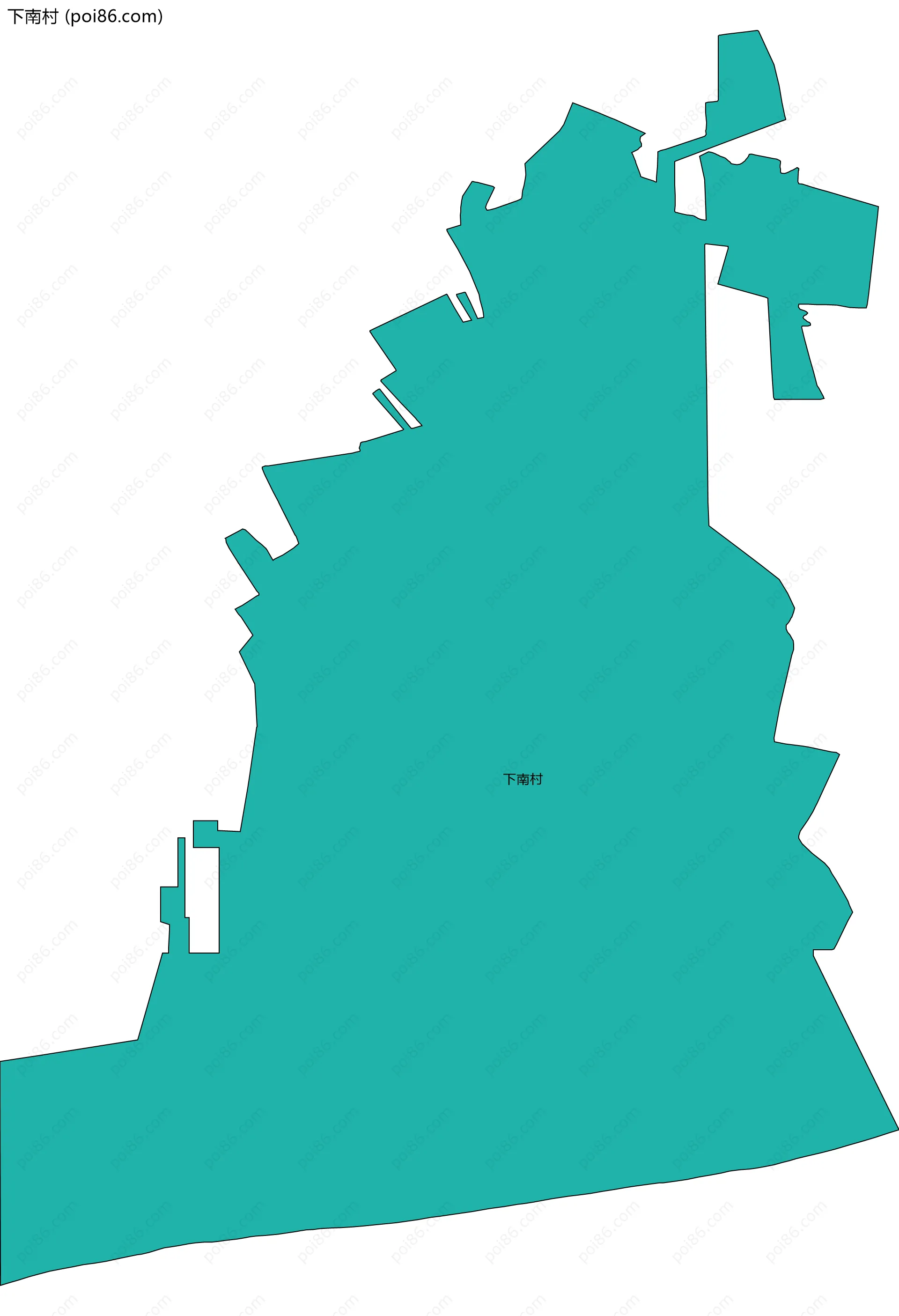 下南村边界地图