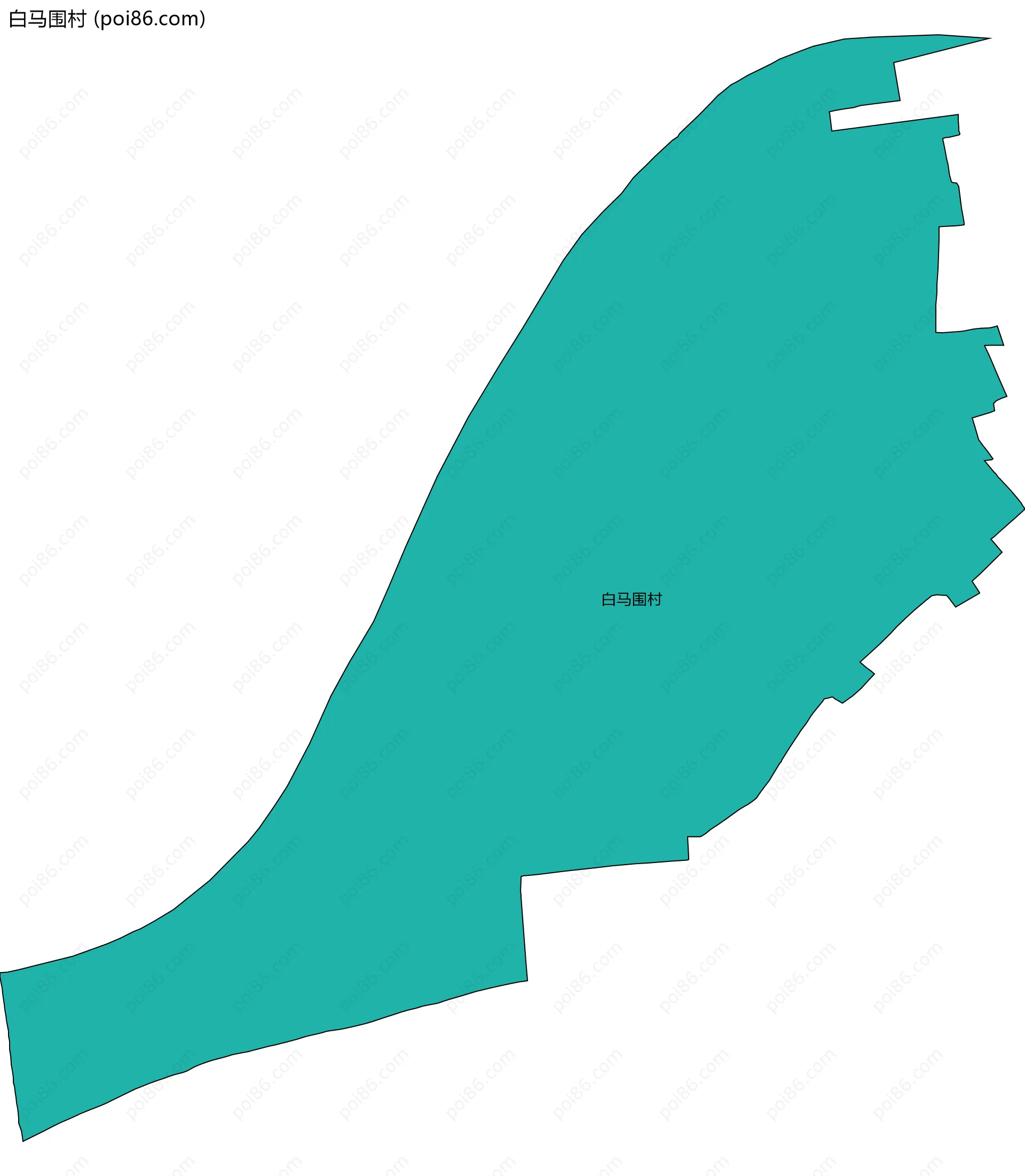 白马围村边界地图