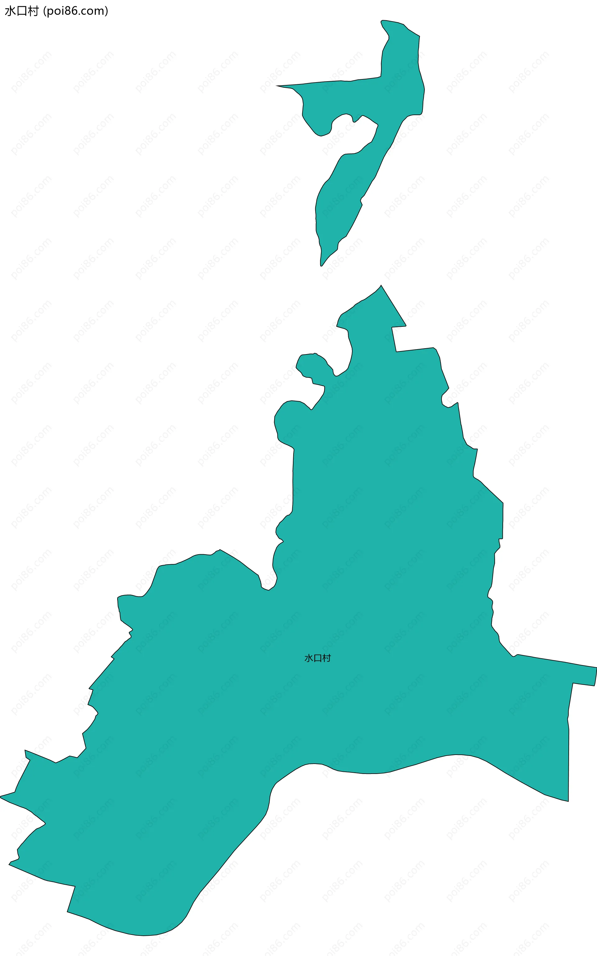 水口村边界地图