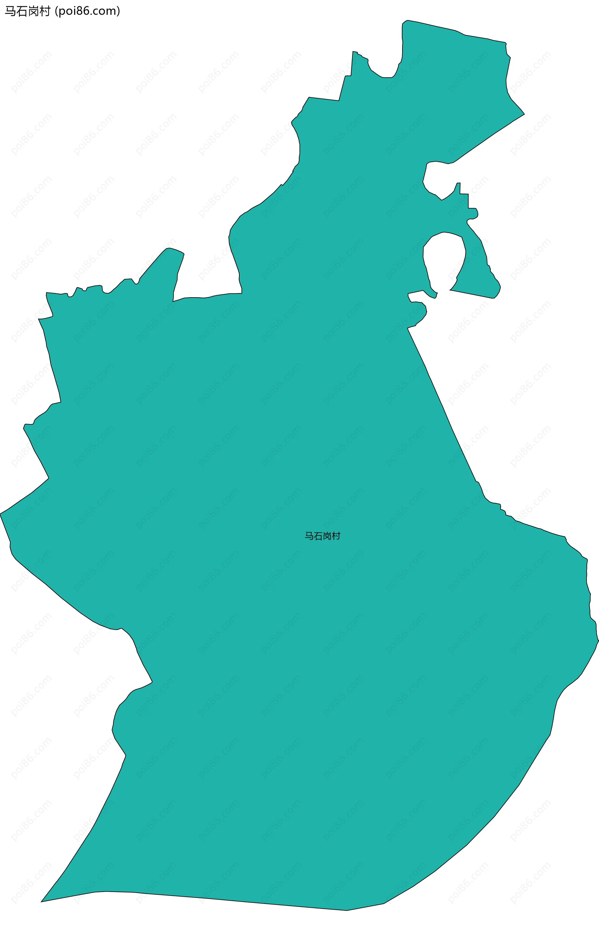 马石岗村边界地图