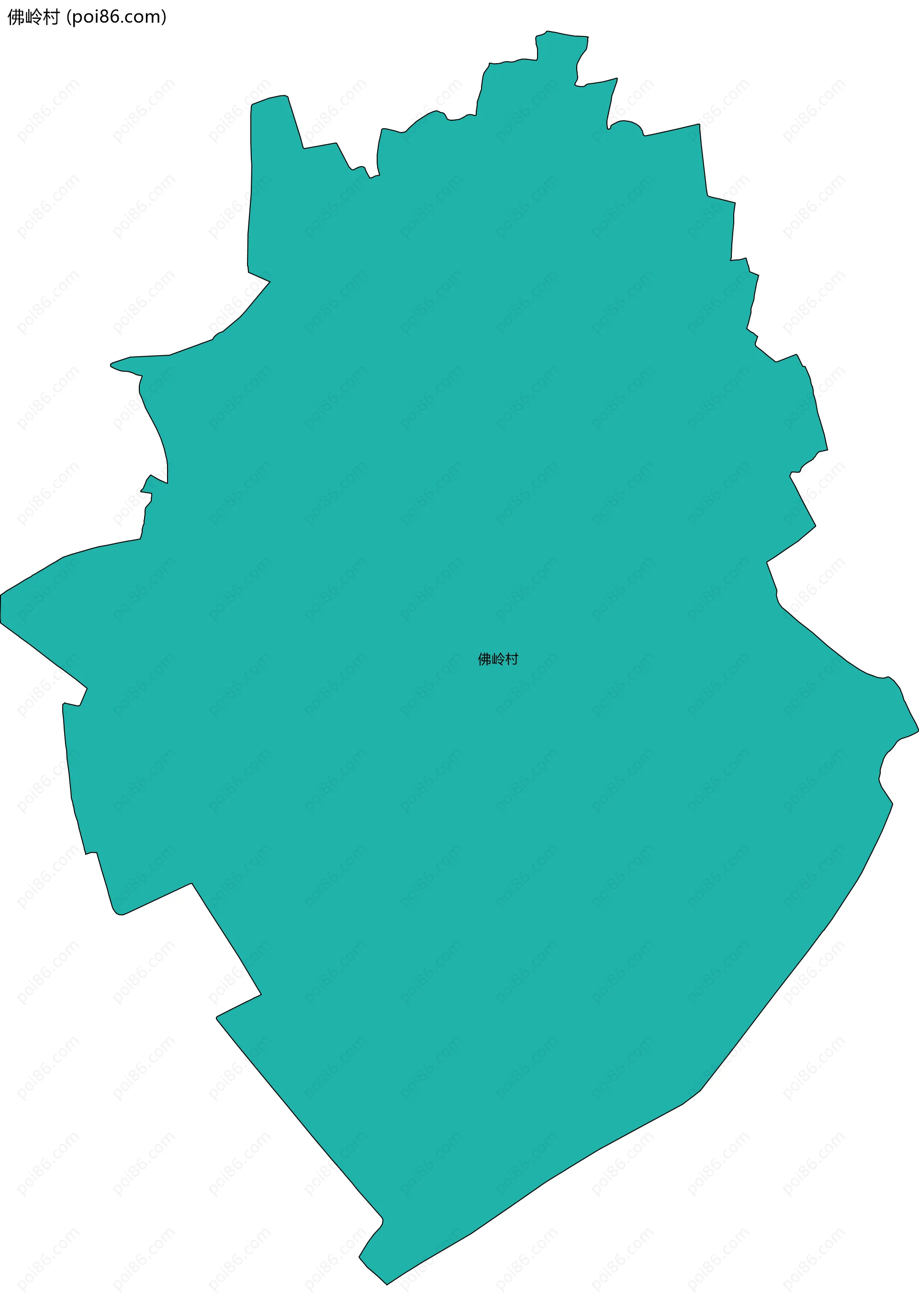 佛岭村边界地图