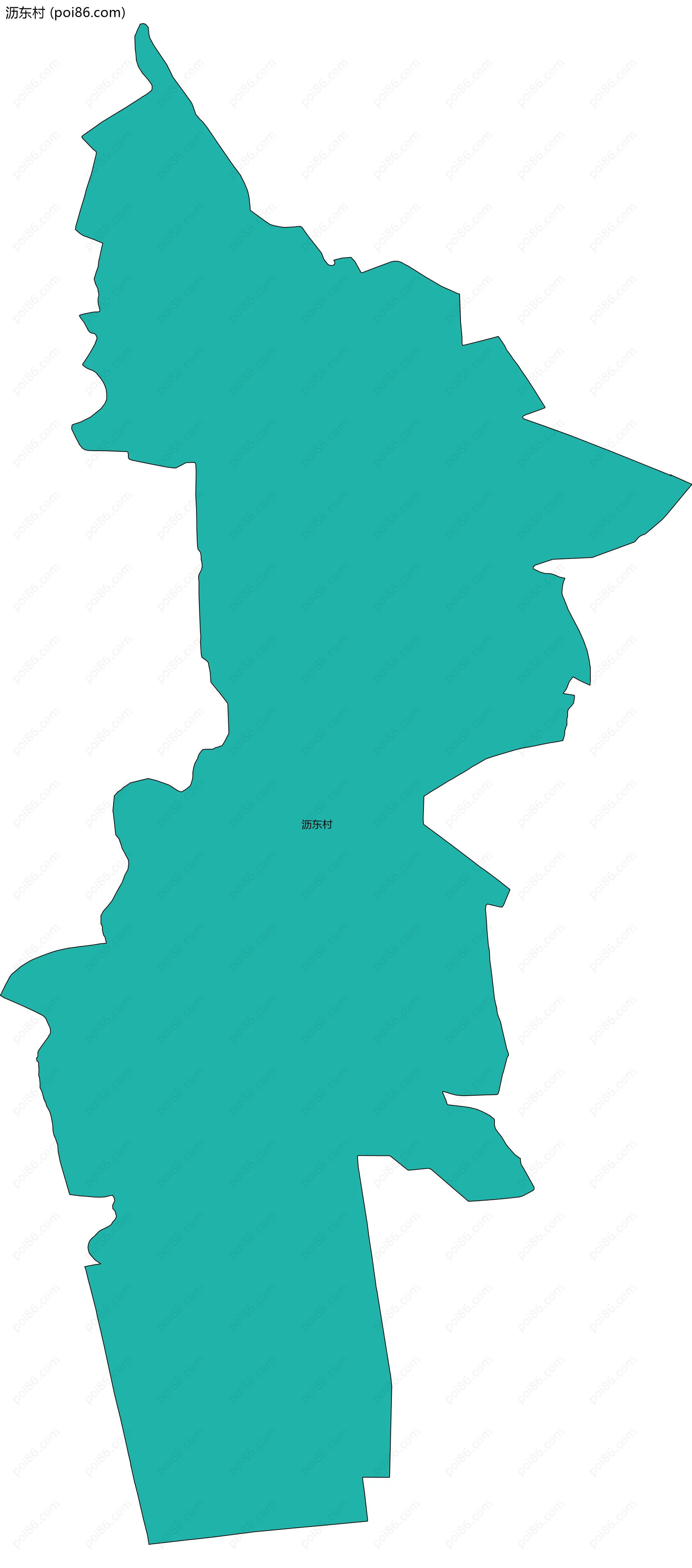 沥东村边界地图