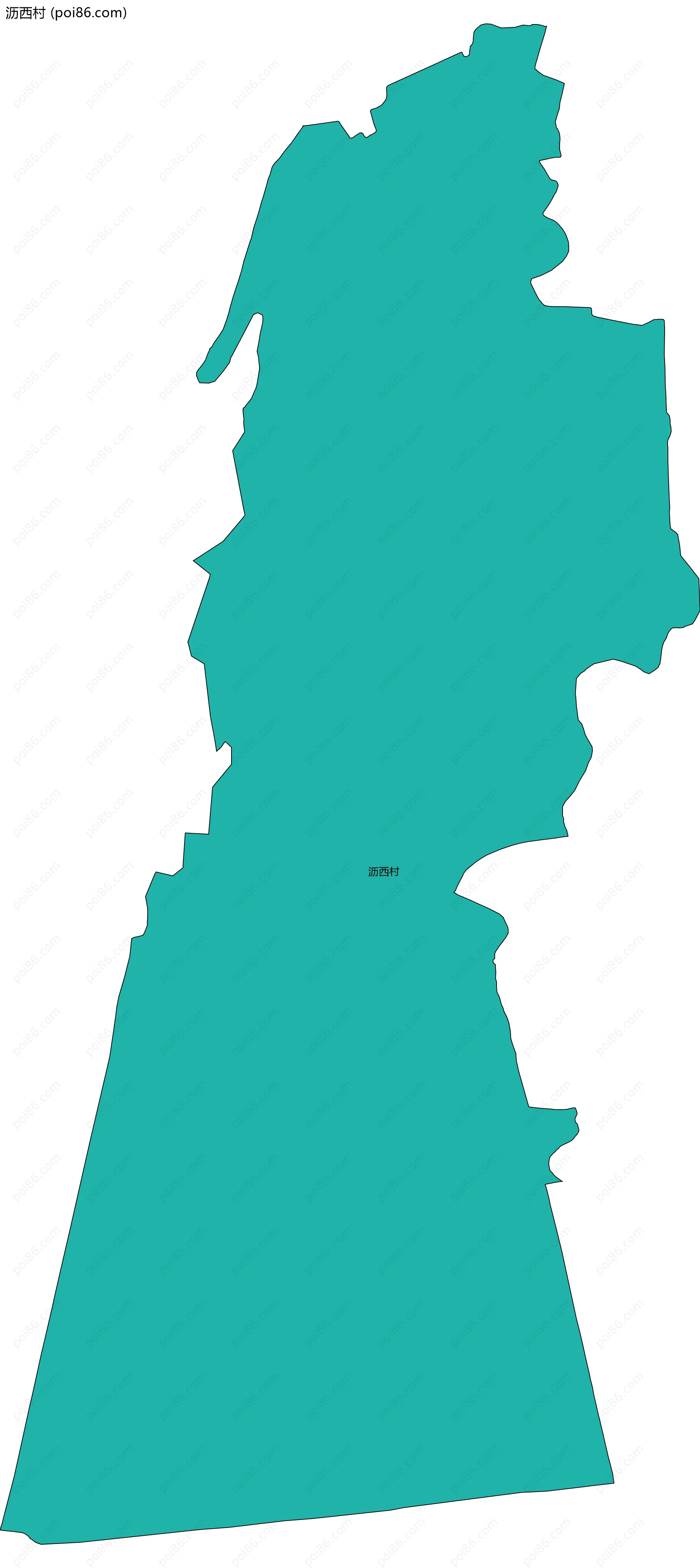 沥西村边界地图