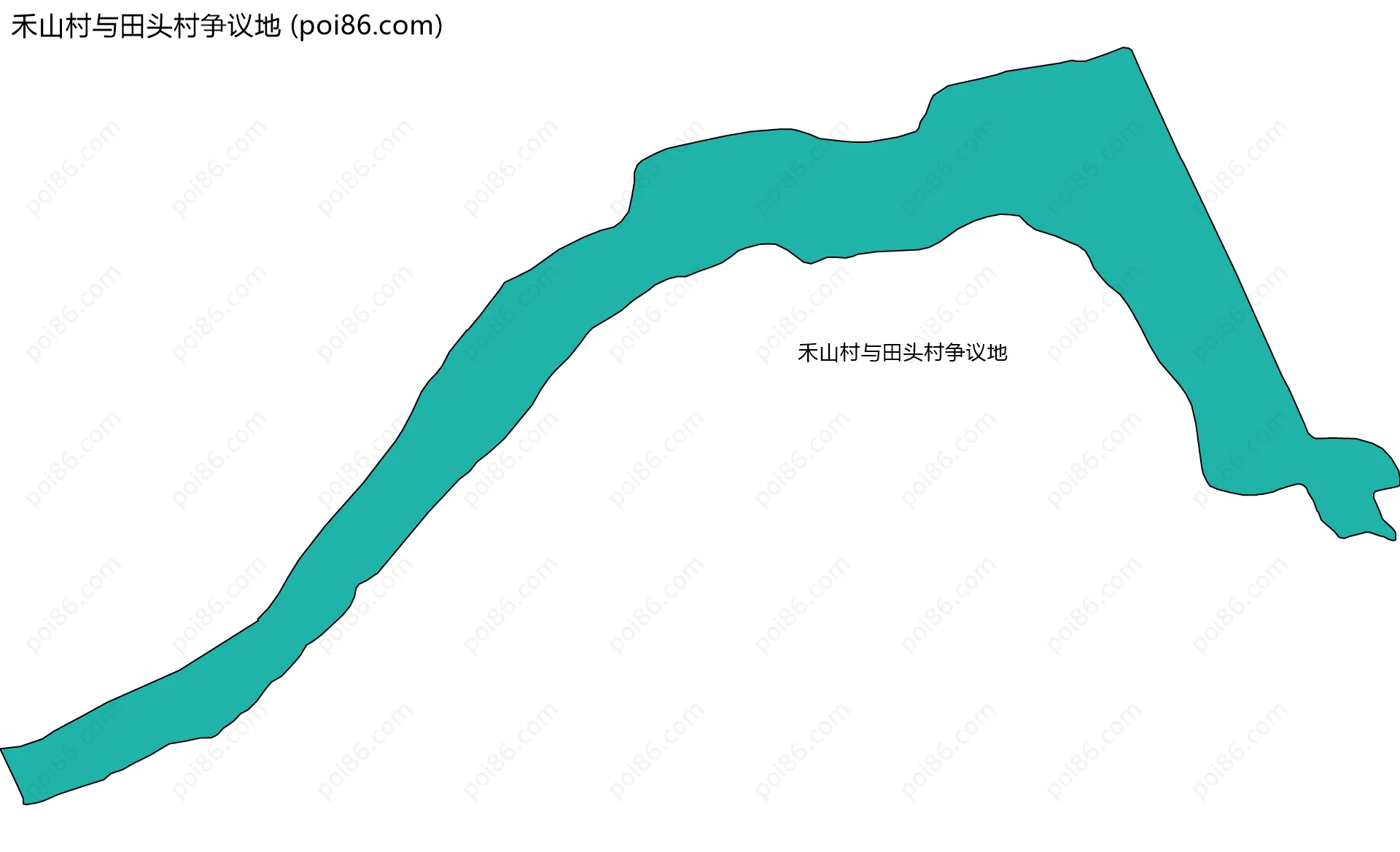 禾山村与田头村争议地边界地图