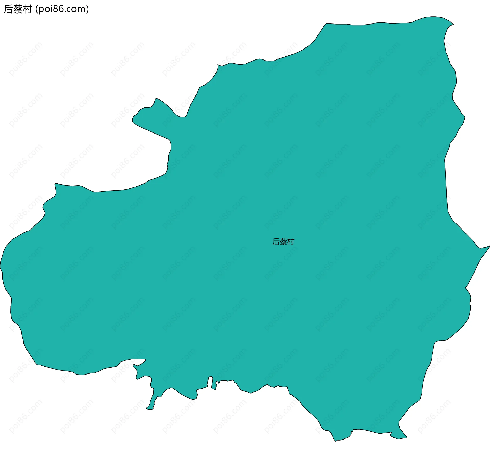 后蔡村边界地图