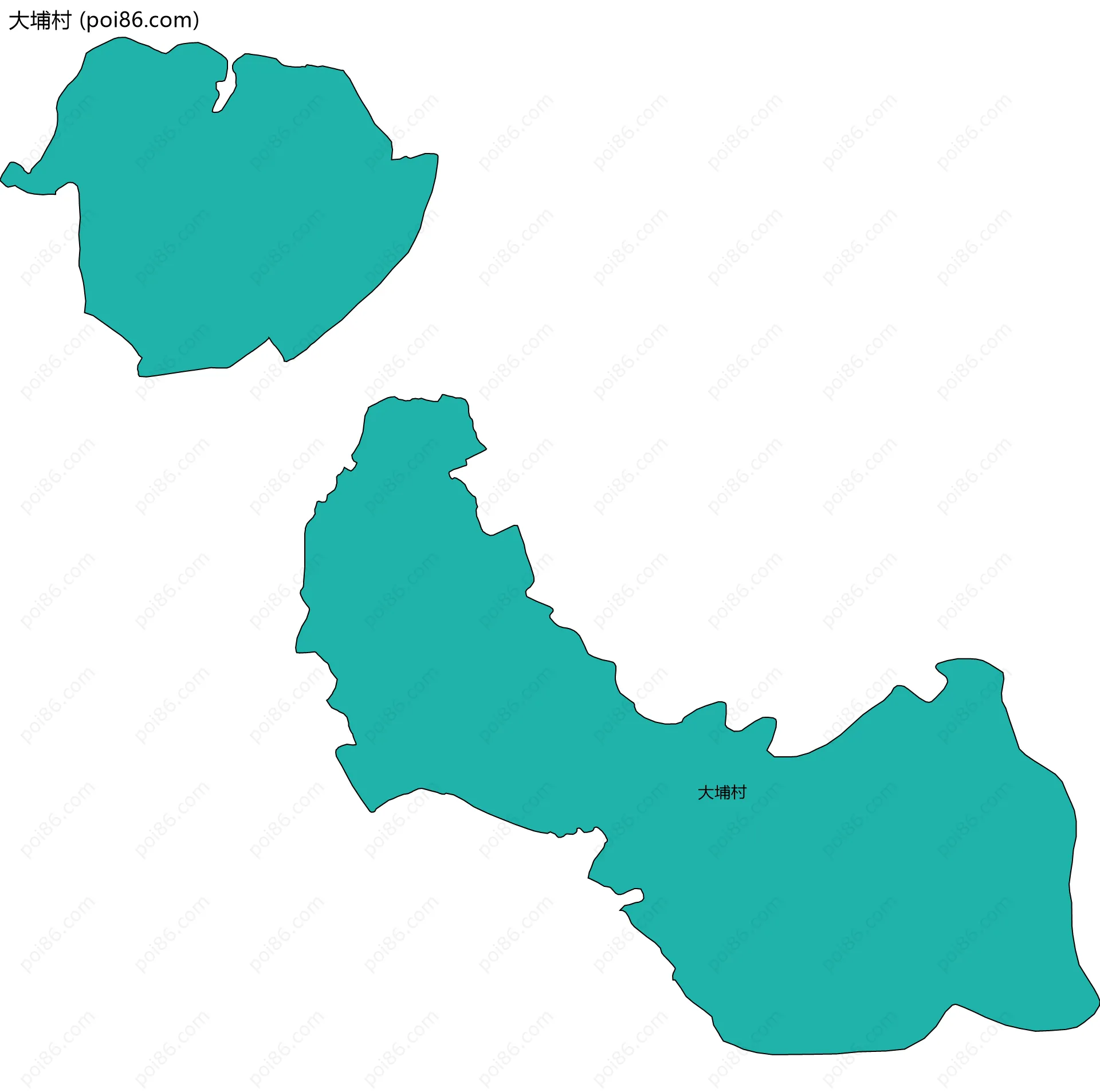 大埔村边界地图