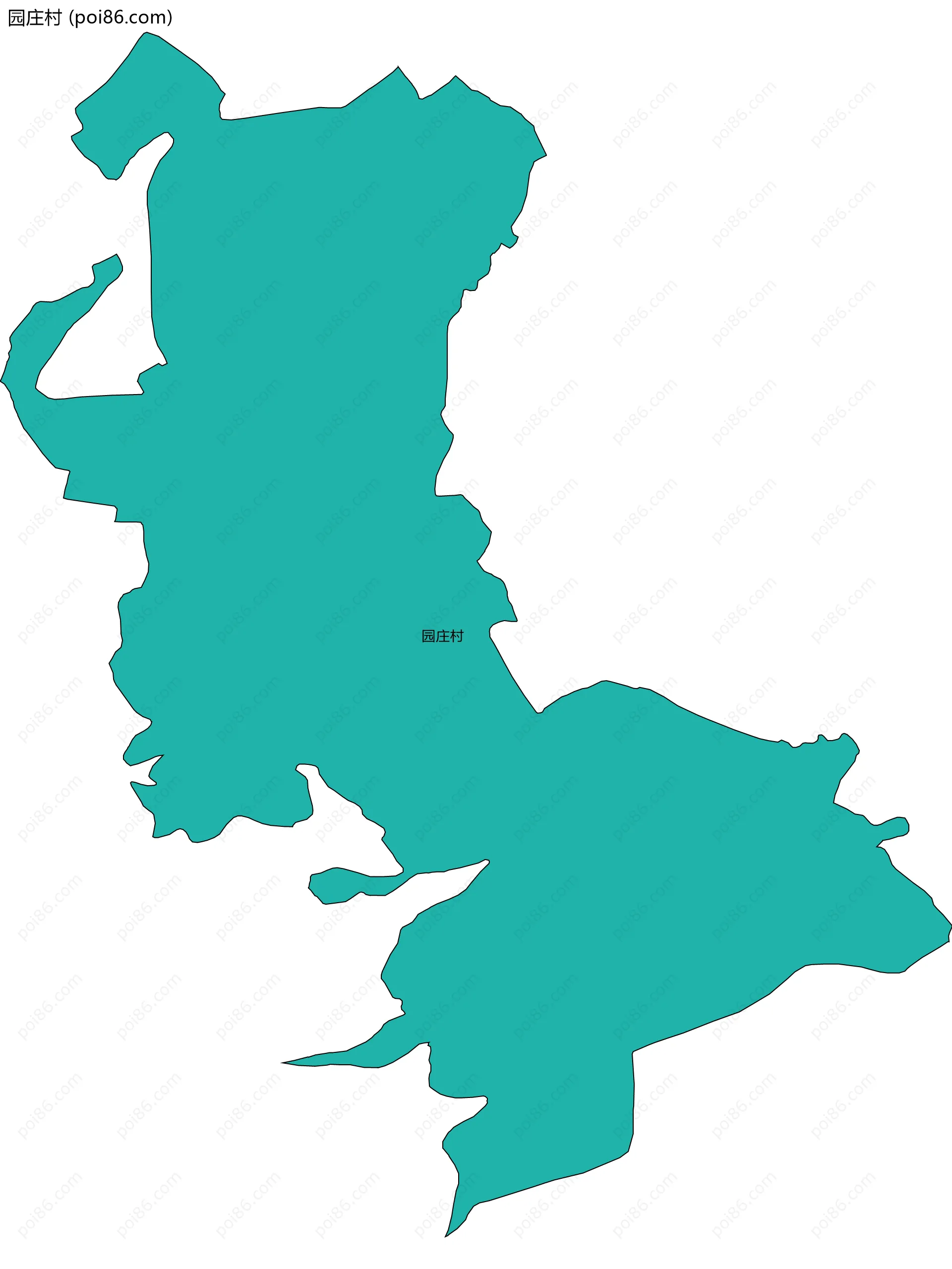 园庄村边界地图