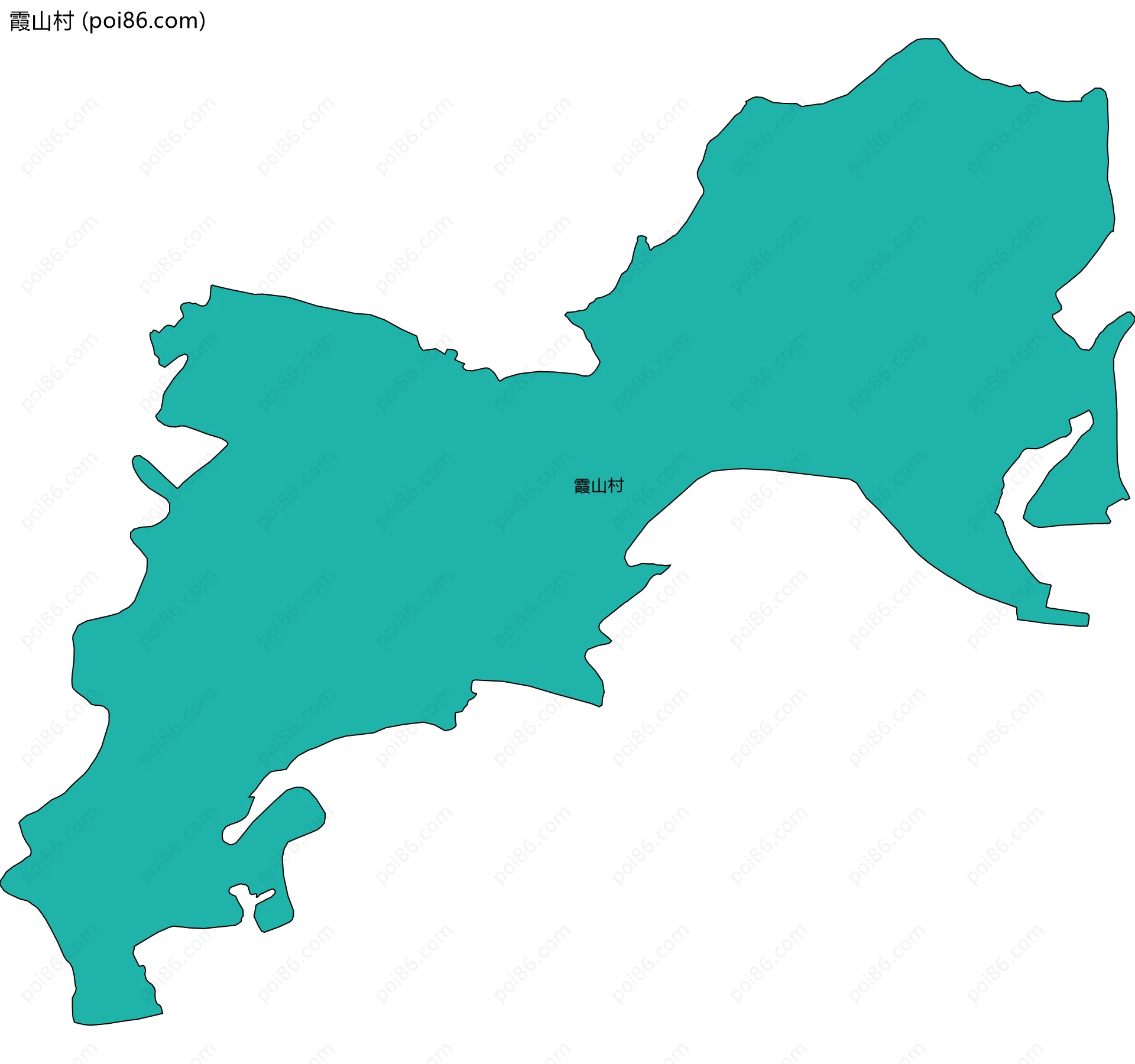 霞山村边界地图