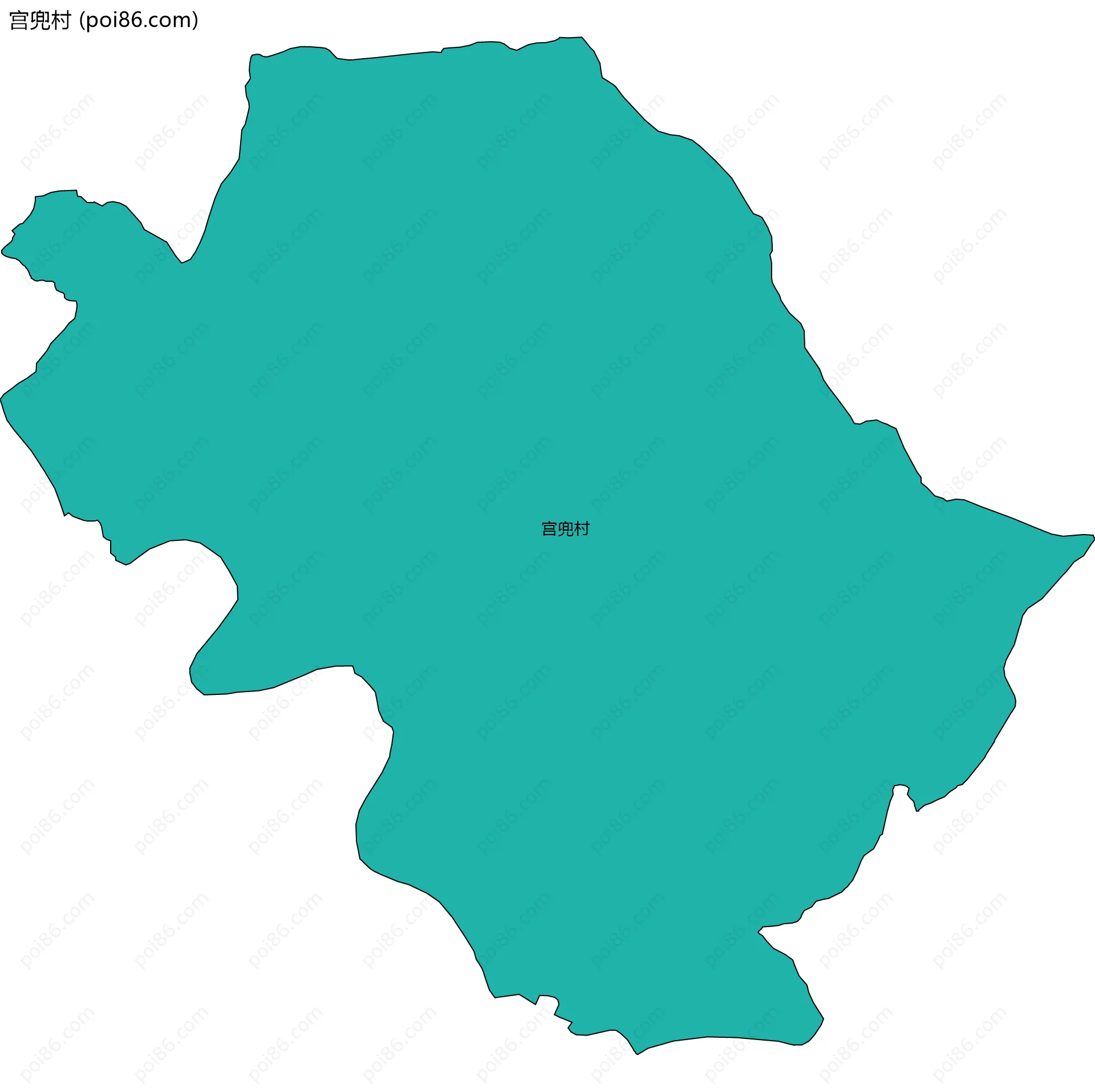 宫兜村边界地图