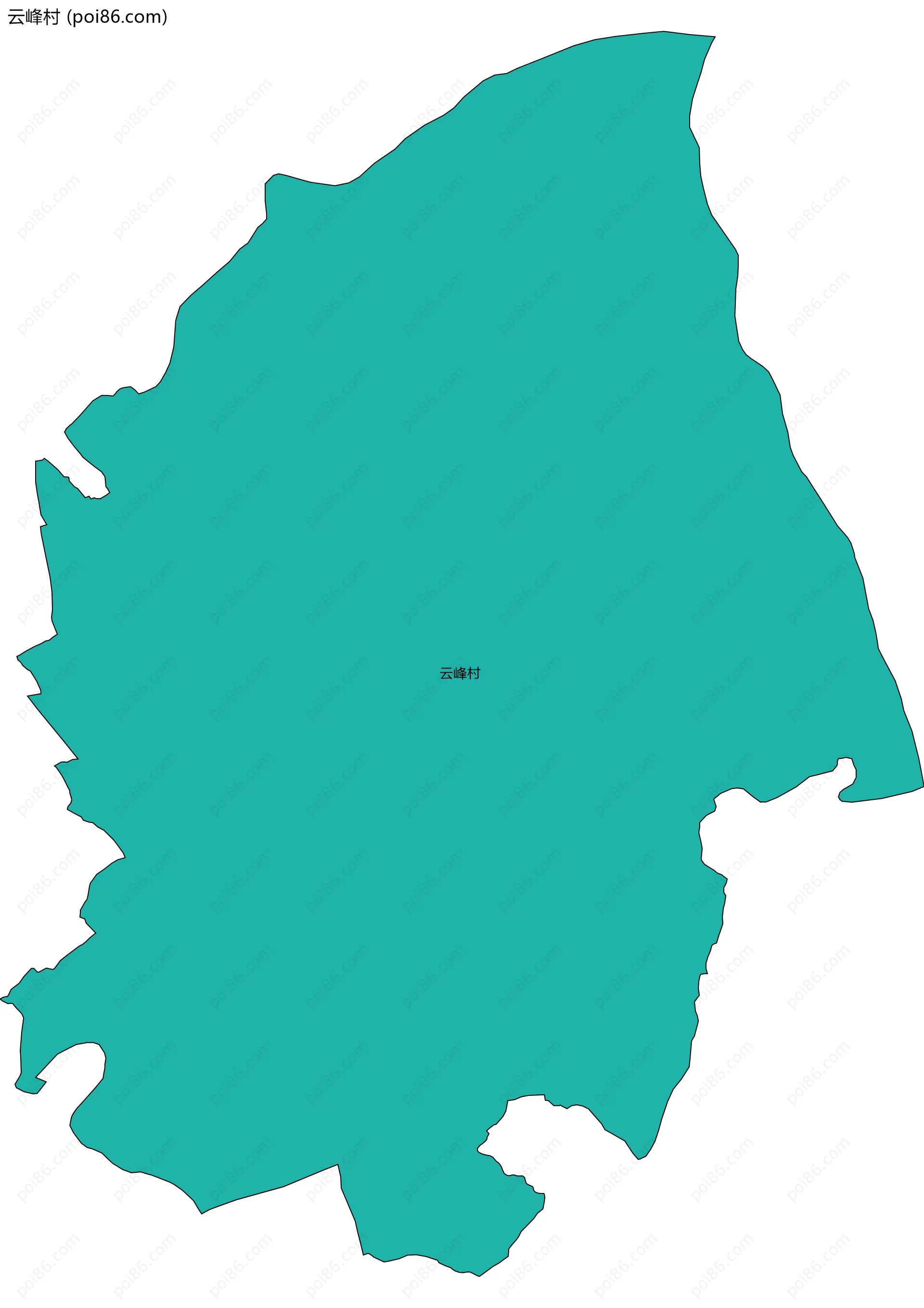 云峰村边界地图