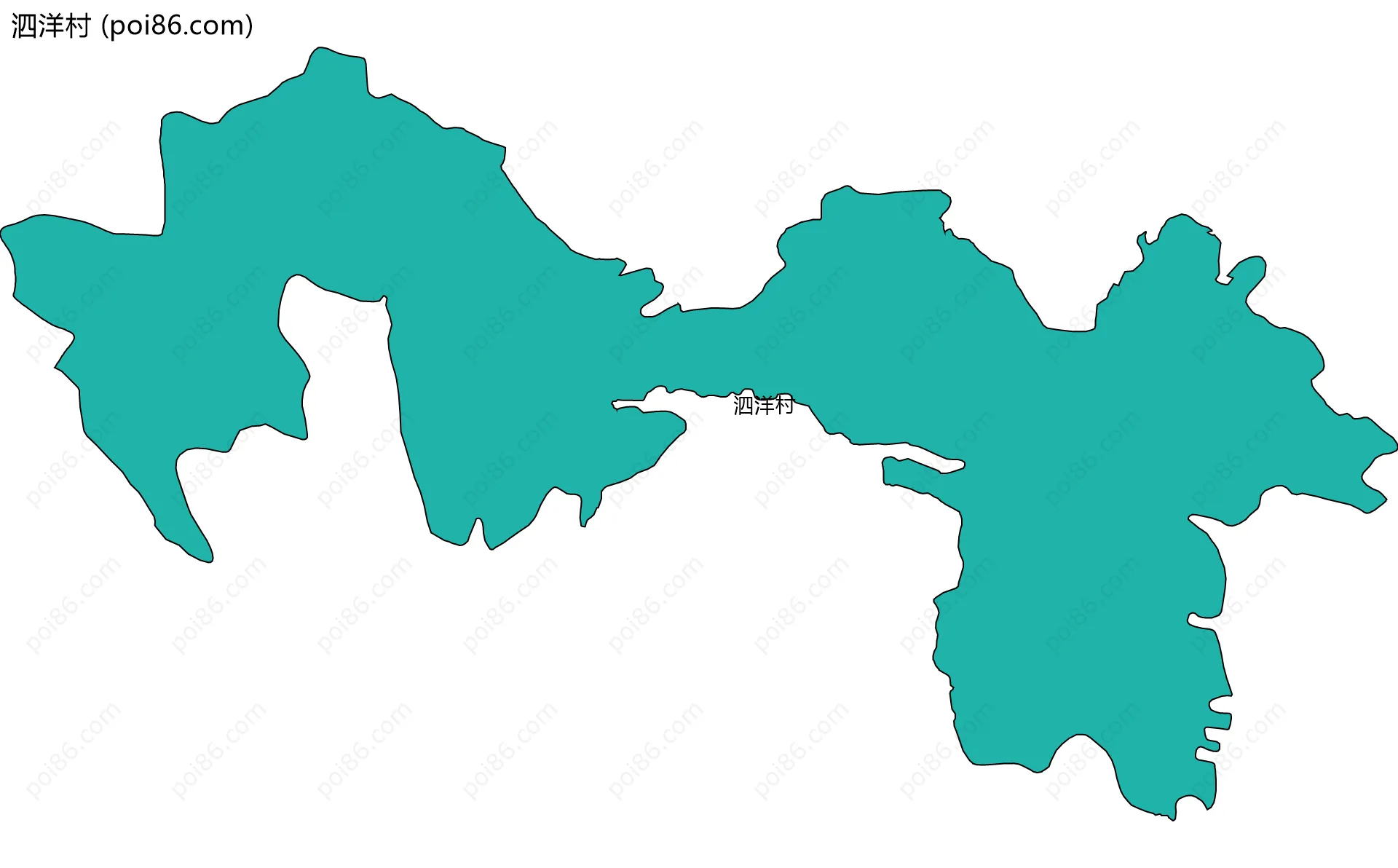 泗洋村边界地图