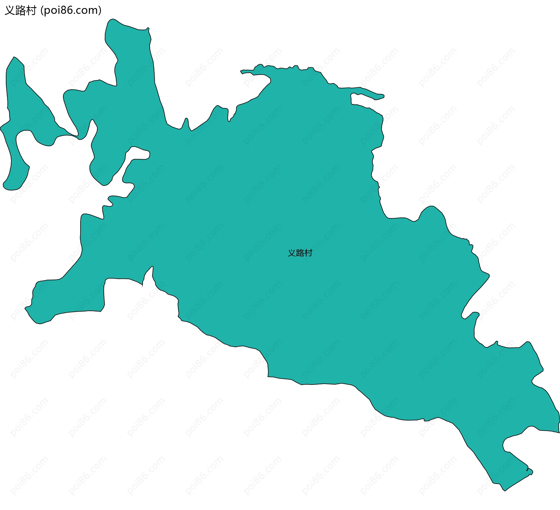 义路村边界地图
