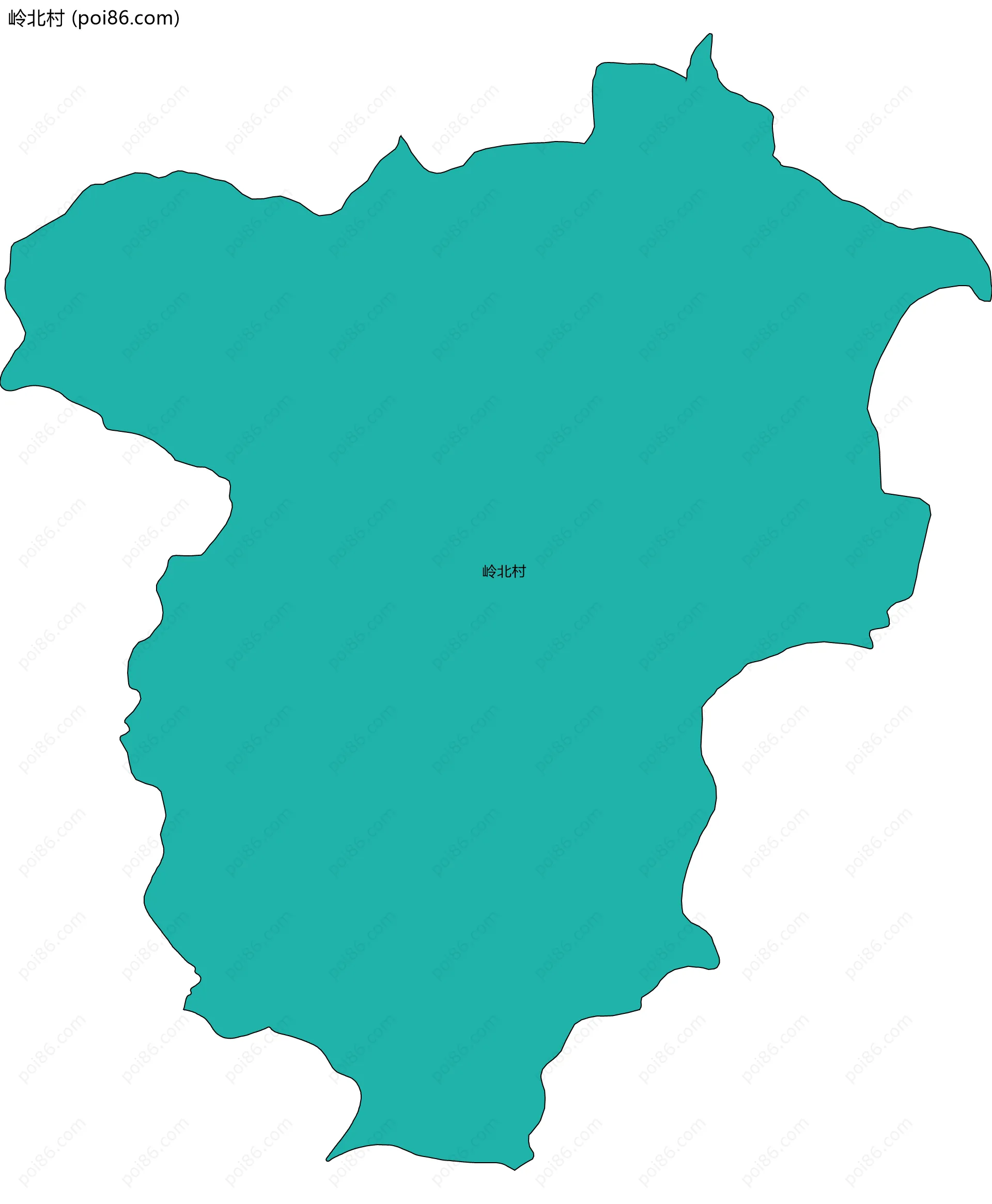 岭北村边界地图