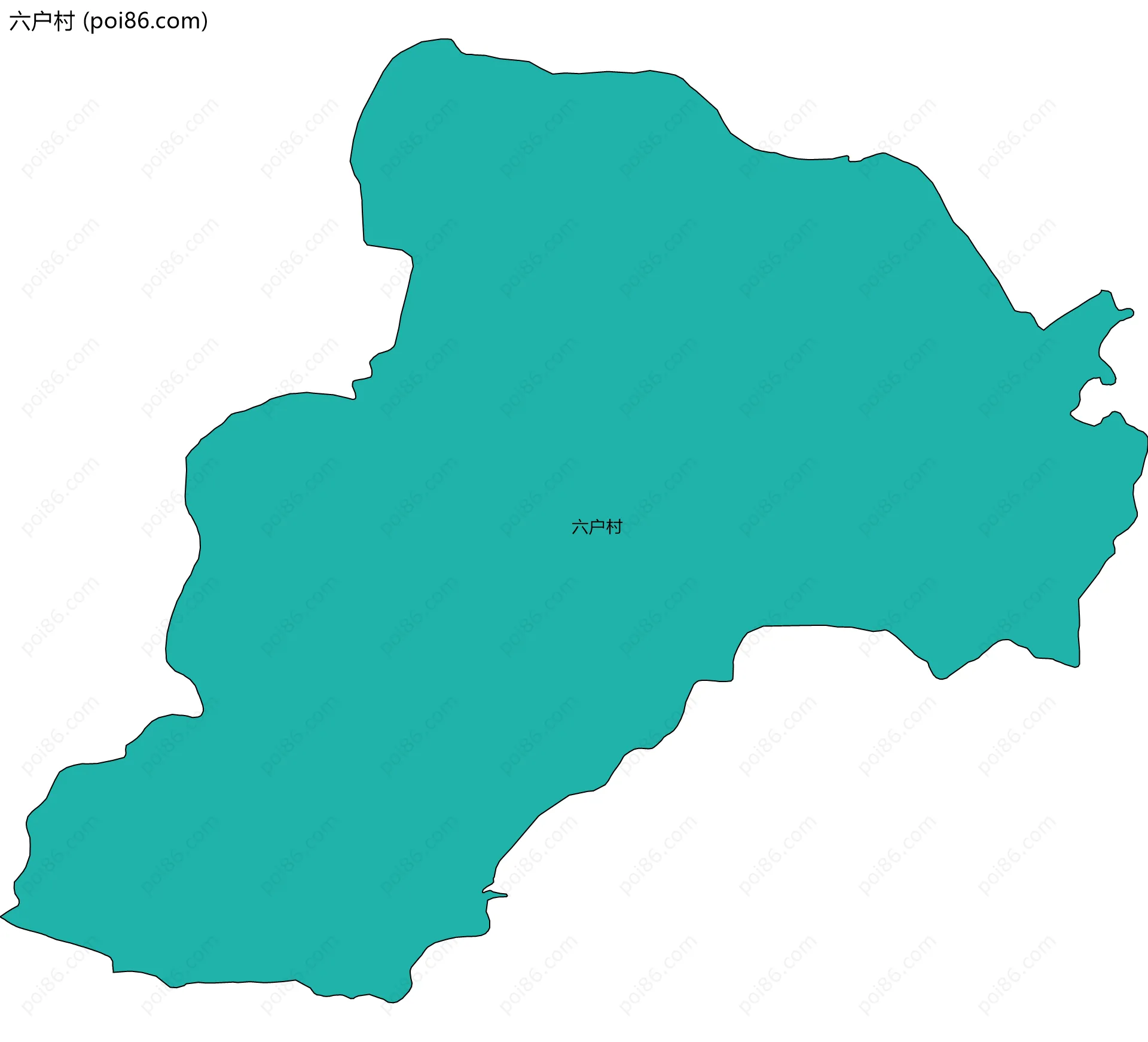 六户村边界地图