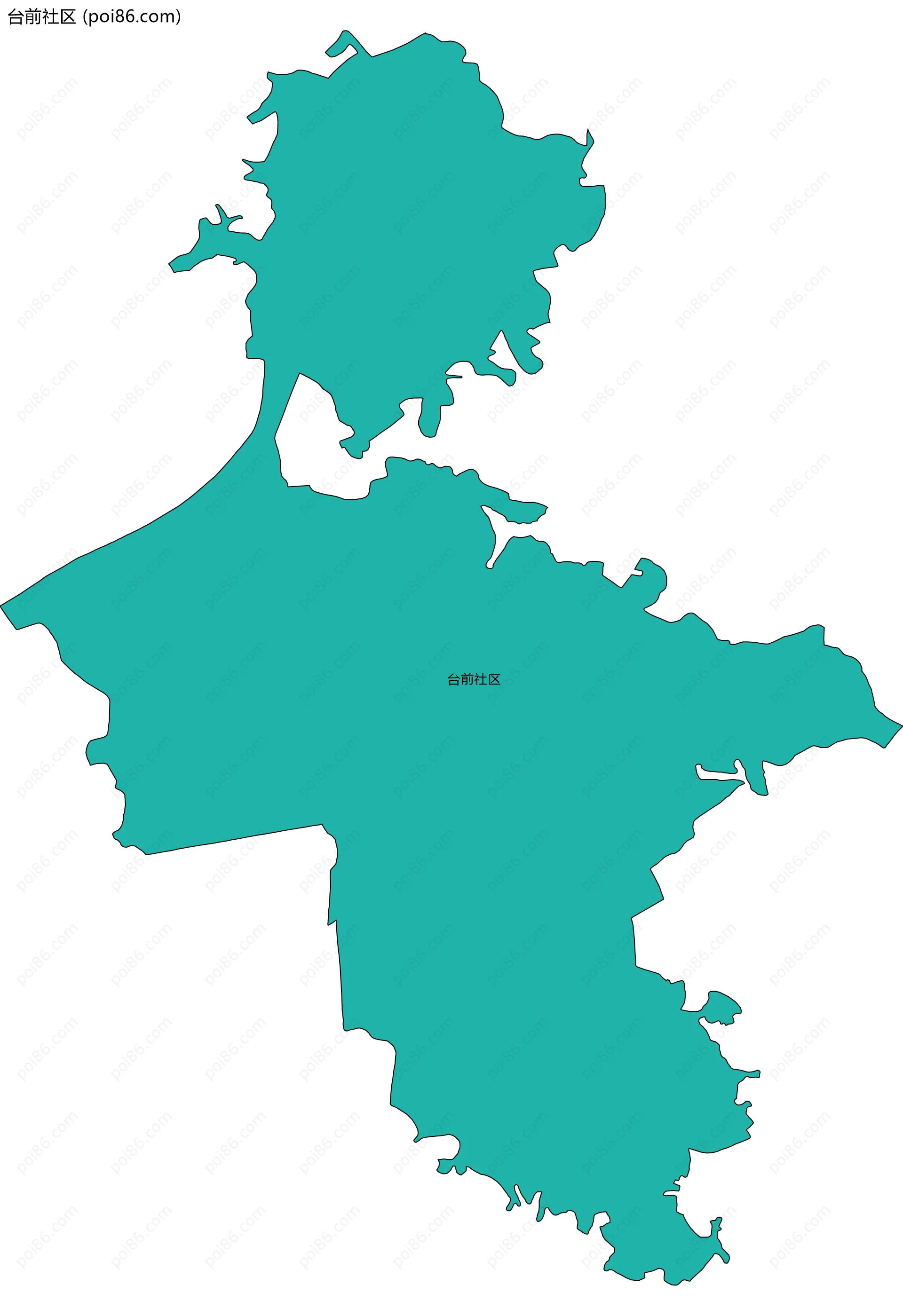 台前社区边界地图
