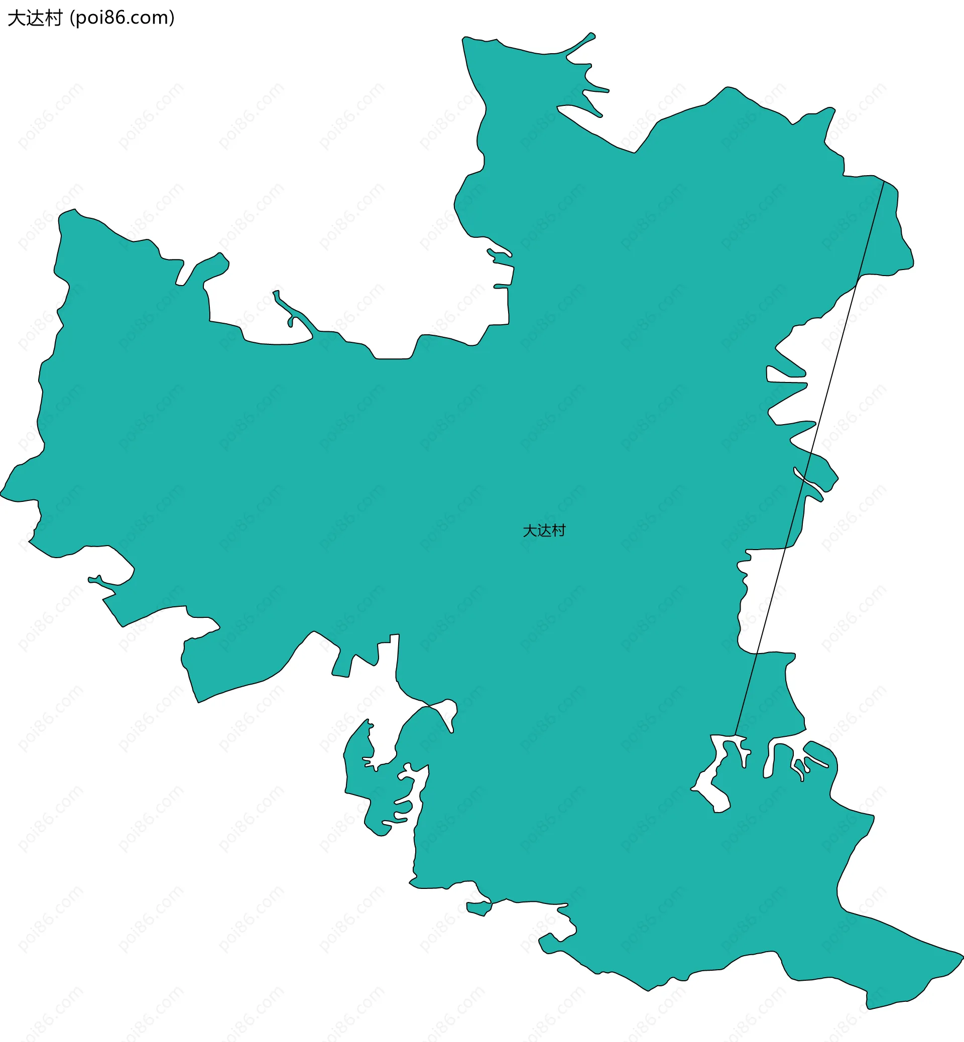 大达村边界地图