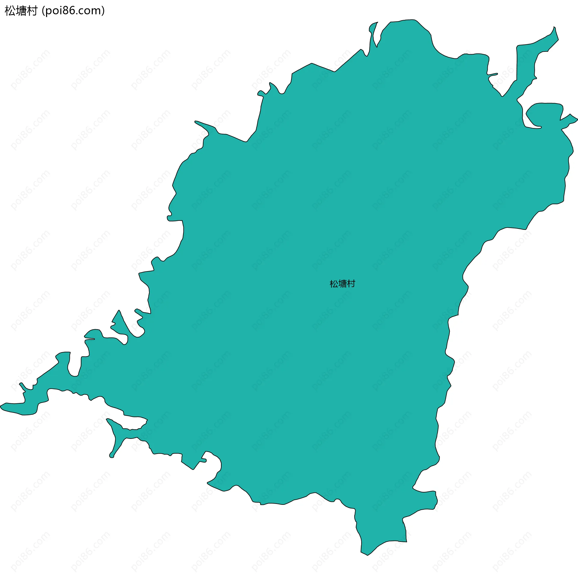 松塘村边界地图