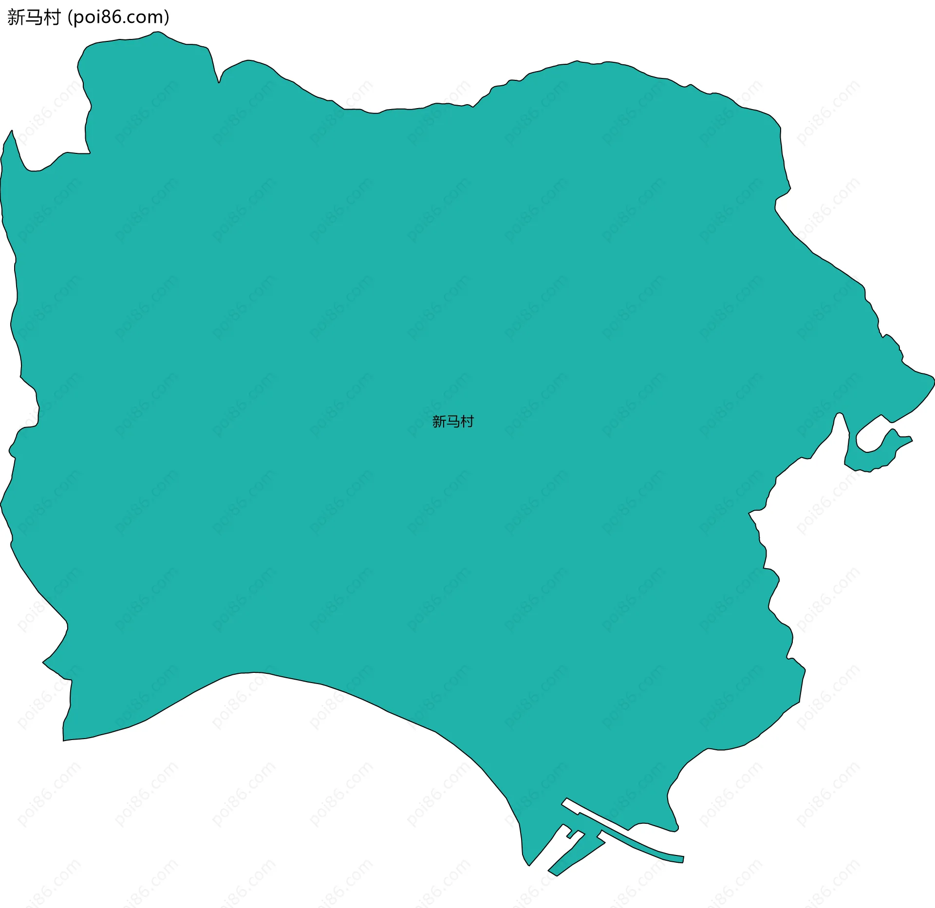 新马村边界地图