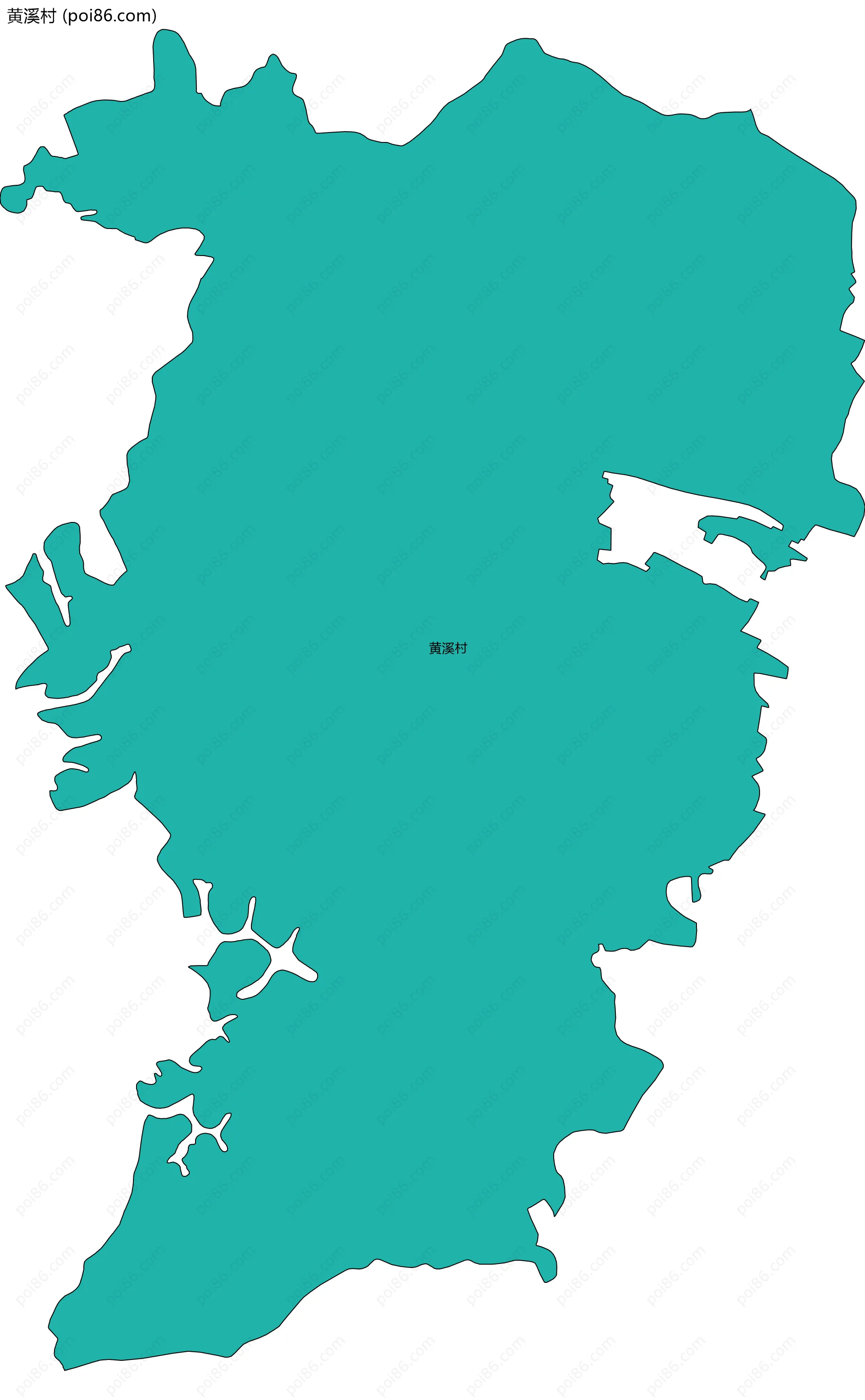 黄溪村边界地图