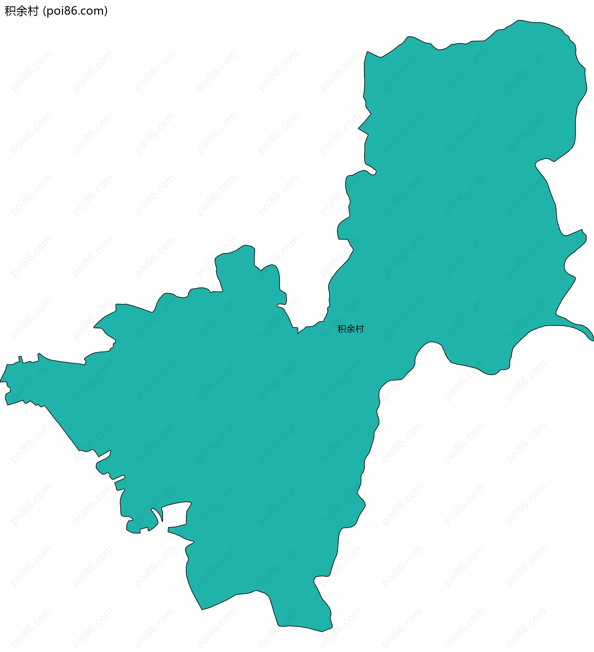 积余村边界地图