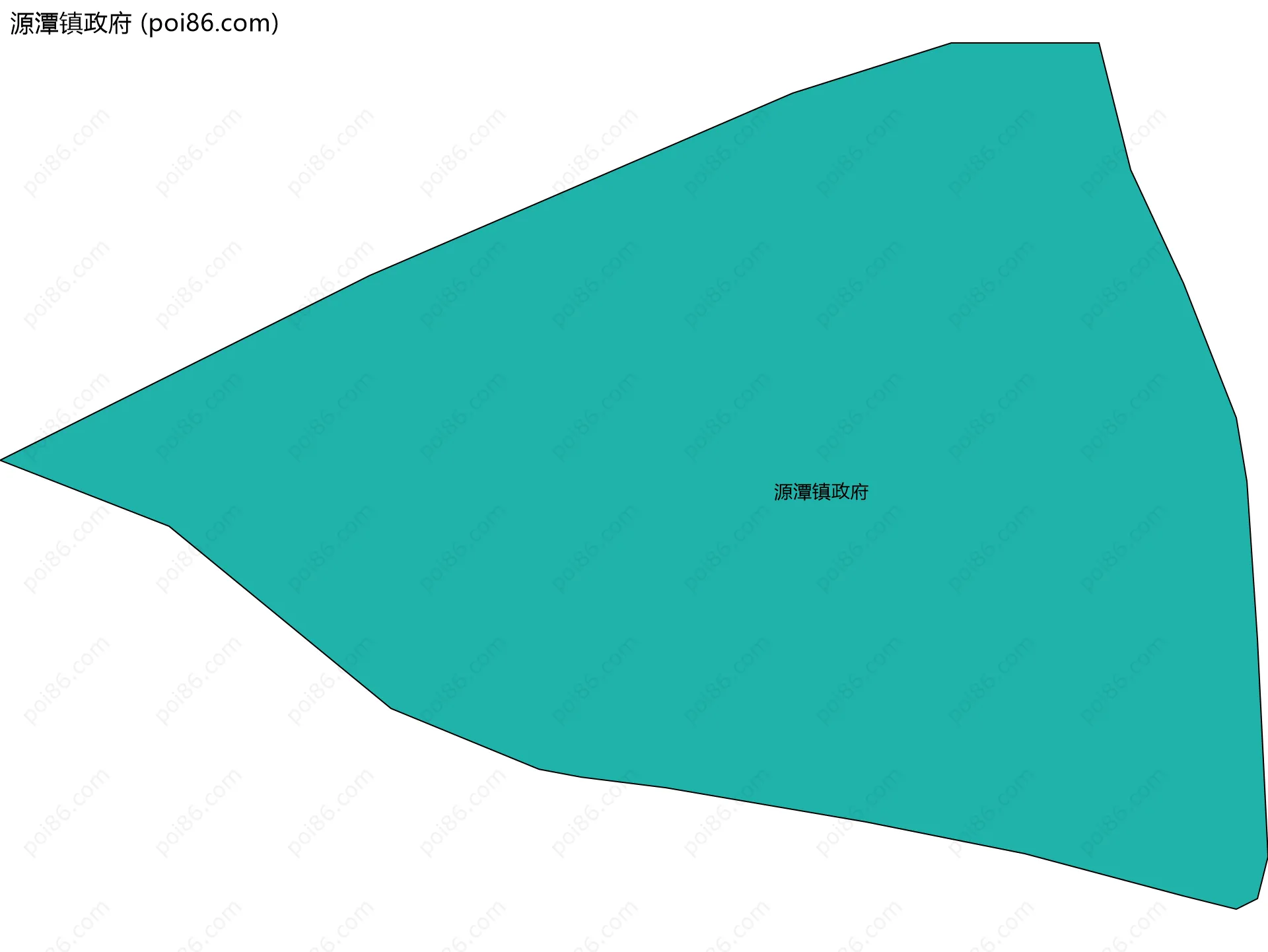 源潭镇政府边界地图